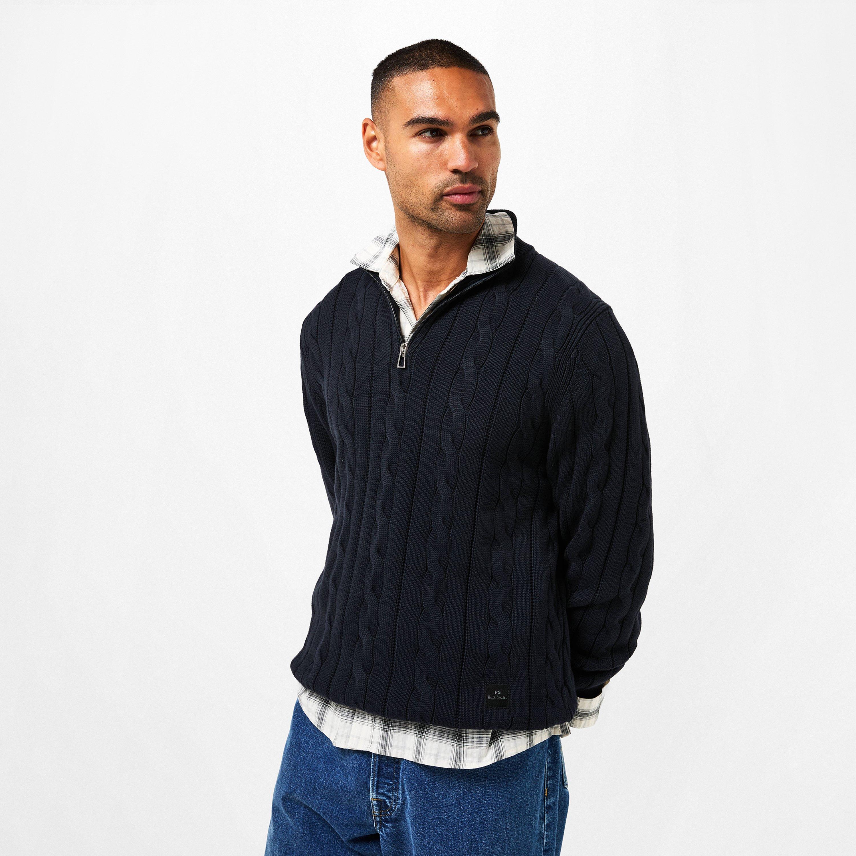 Blue 49 - PS Paul Smith - Men's Cable Crew Neck Jumper - 3