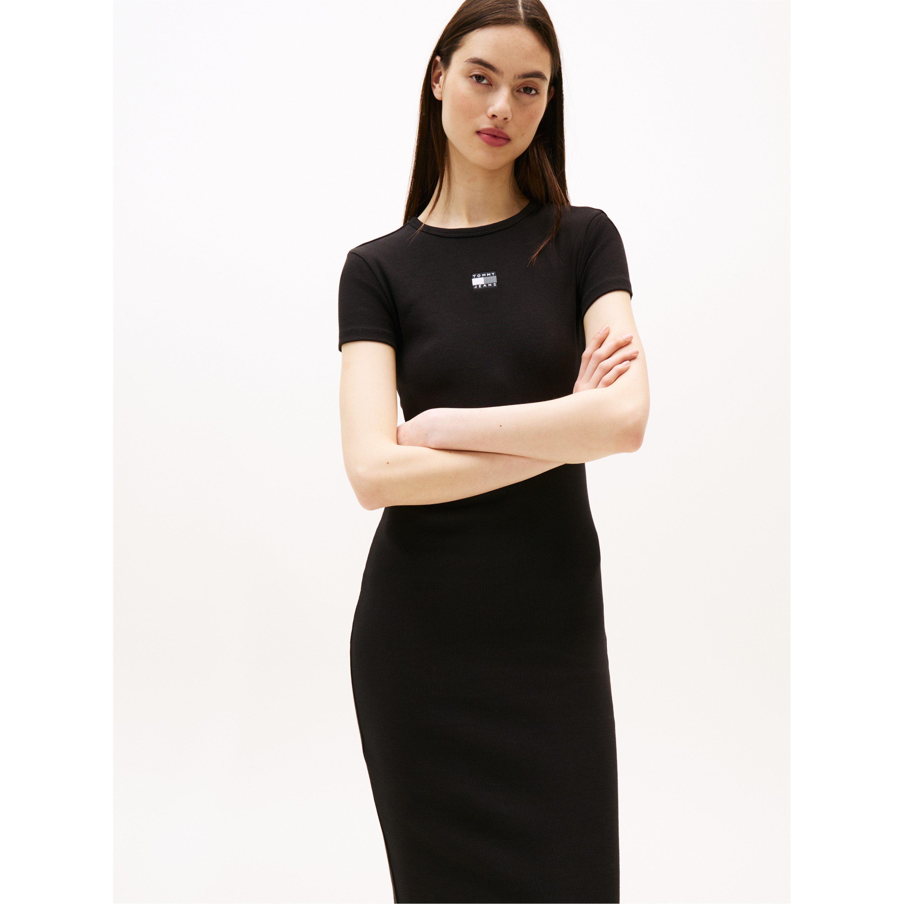 Black - Tommy Jeans - Women's Badge Rib Bodycon Dress - 2