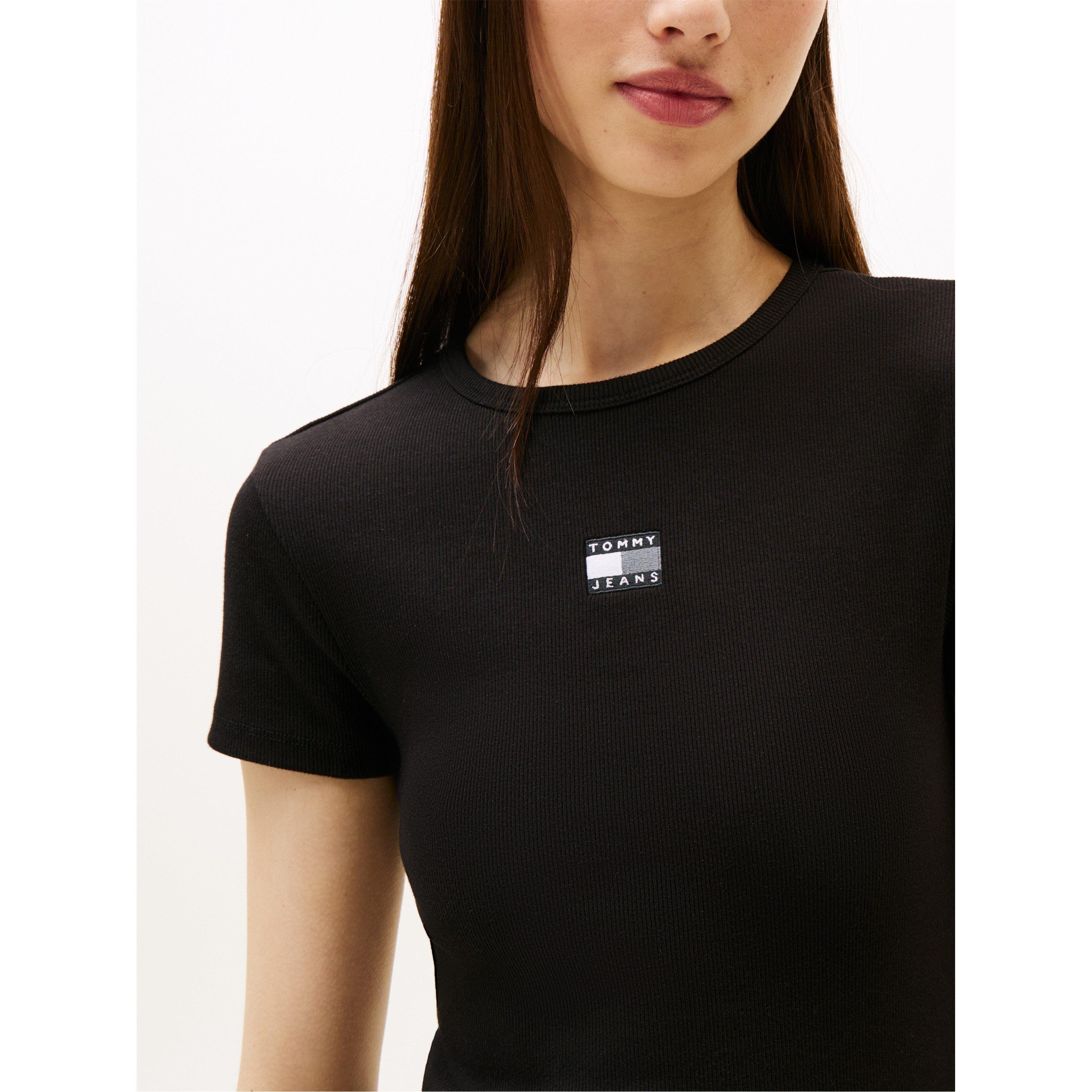Black - Tommy Jeans - Women's Badge Rib Bodycon Dress - 4