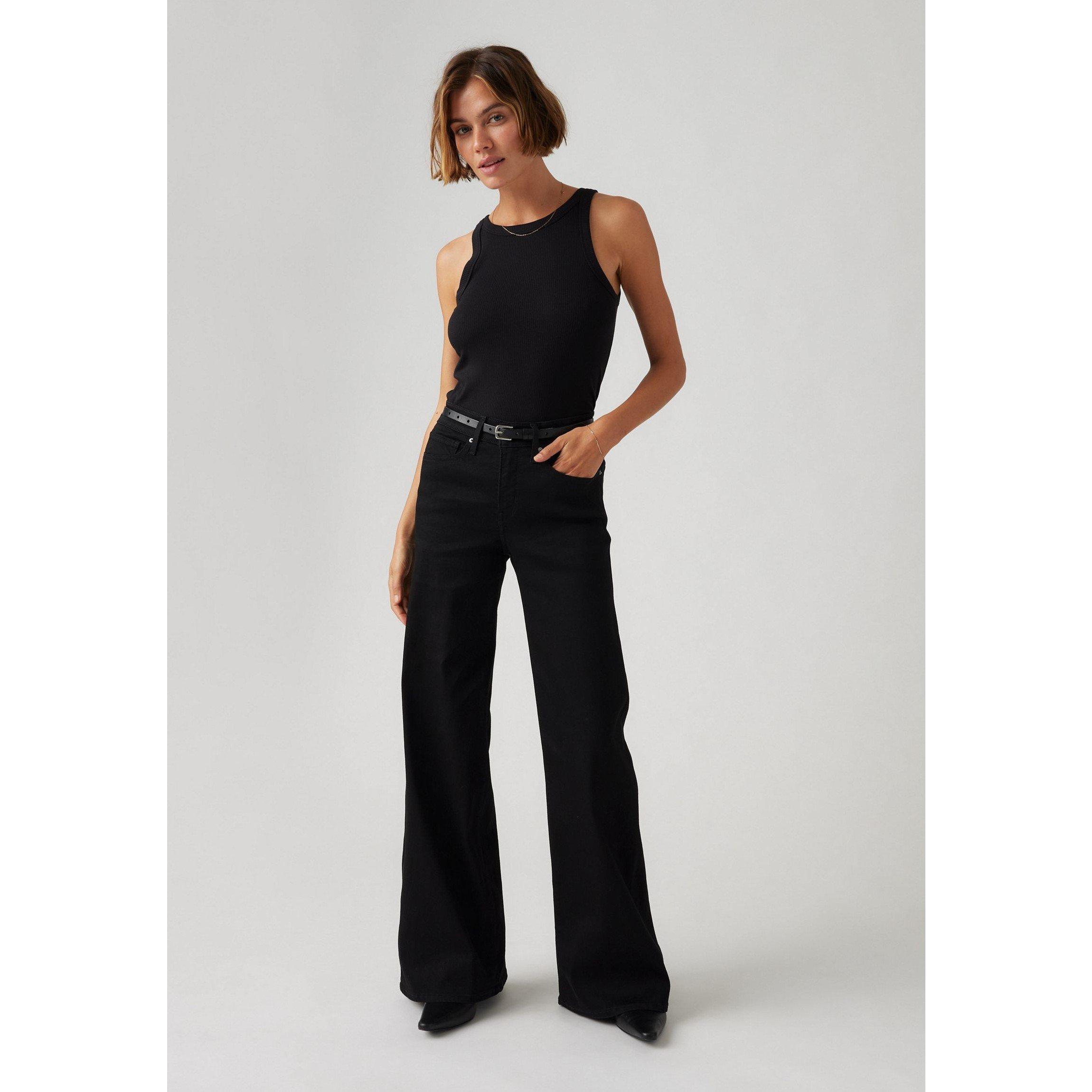 Noir doux - Levis - 318 Shaping Wide Leg Soft Blac - 3