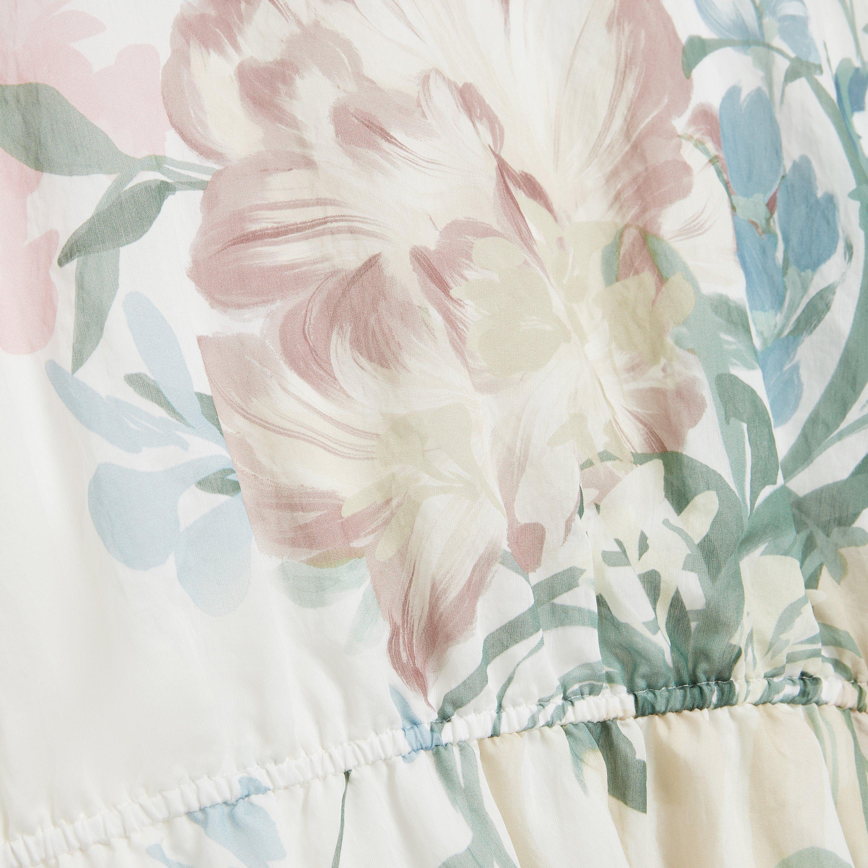 Ivory - Ted Baker - Ted Baker Soft Blooms Puff Sleeve Peplum Top - 4