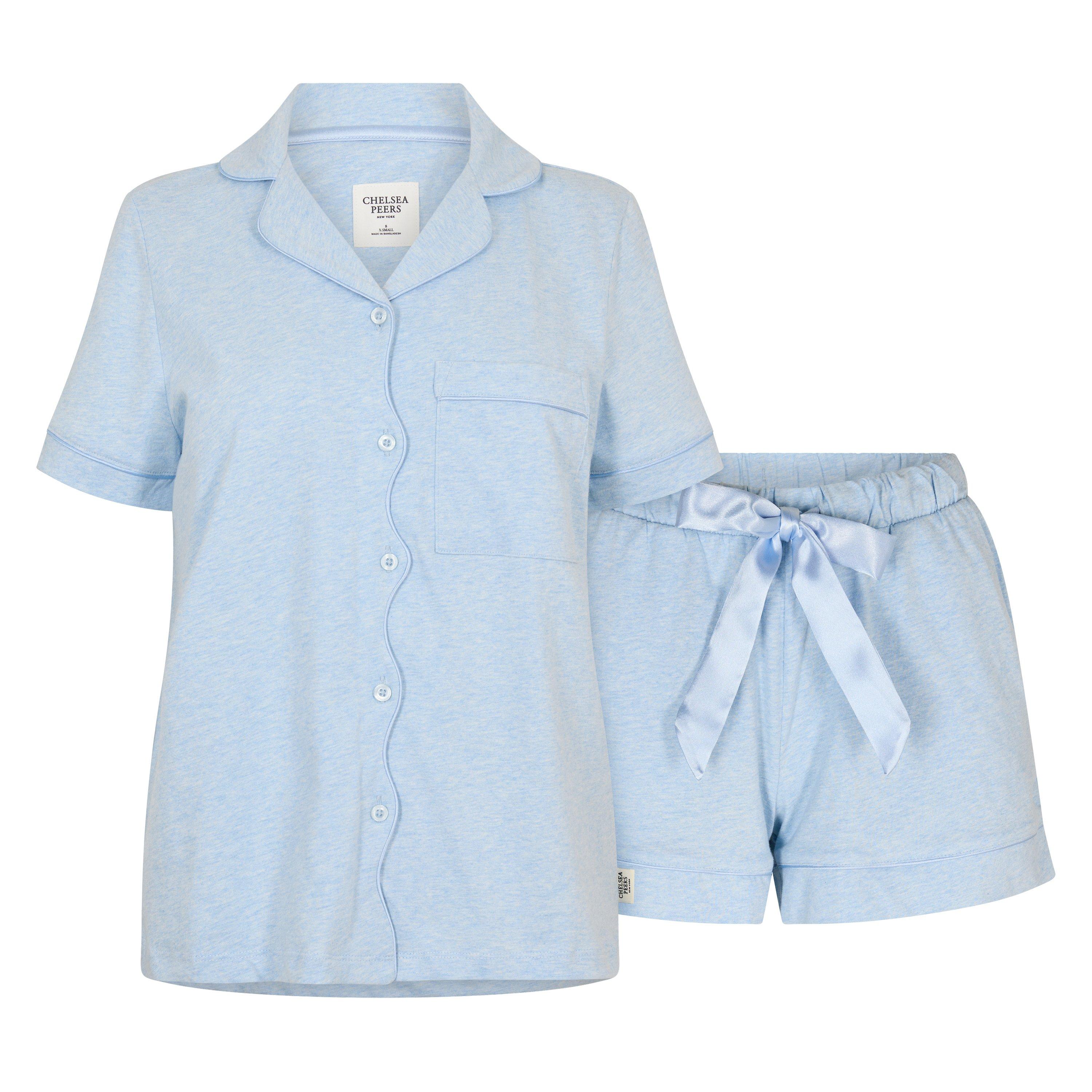 Chelsea Peers Women's Cotton Long Sleeve Pyjama Sets - Plain - 10 (S)