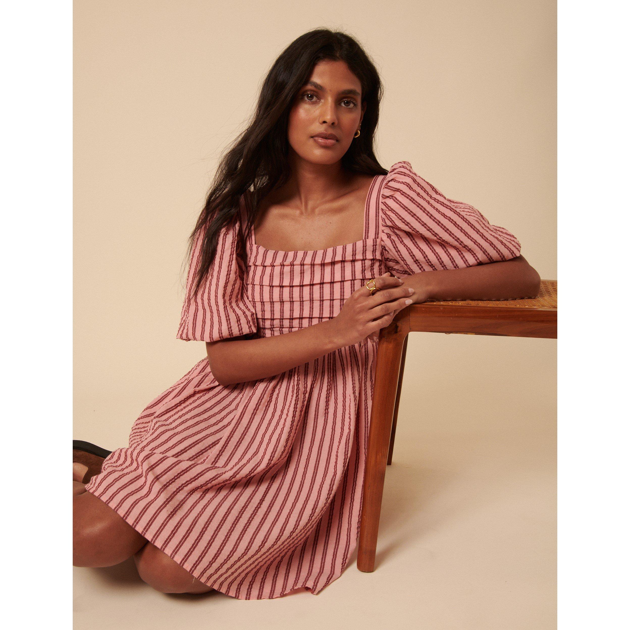 Pink - Nobodys Child - Women's Nova Stripe Mini Dress - 3