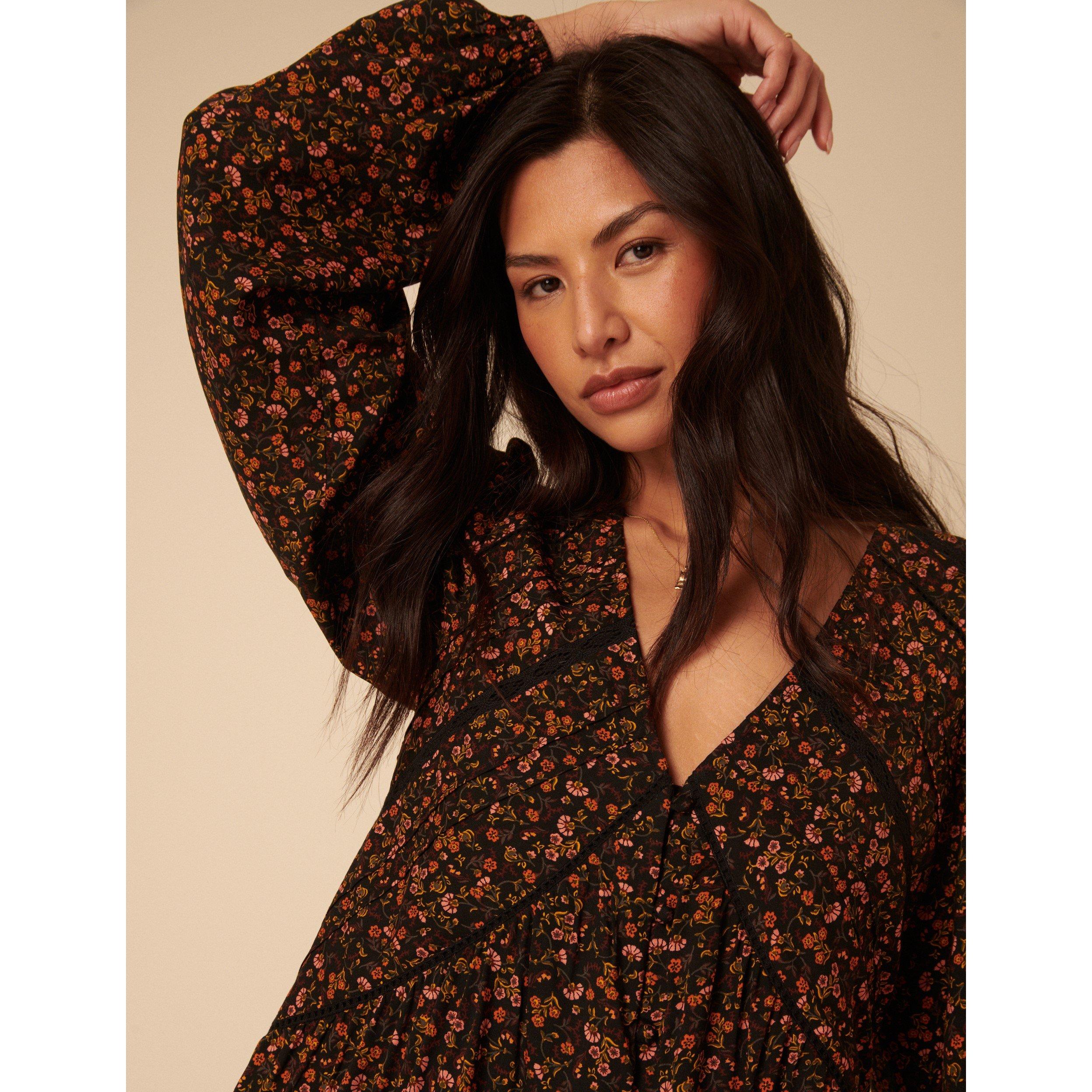 Multi - Nobodys Child - Women's Marley Ditsy Mini Dress - 4