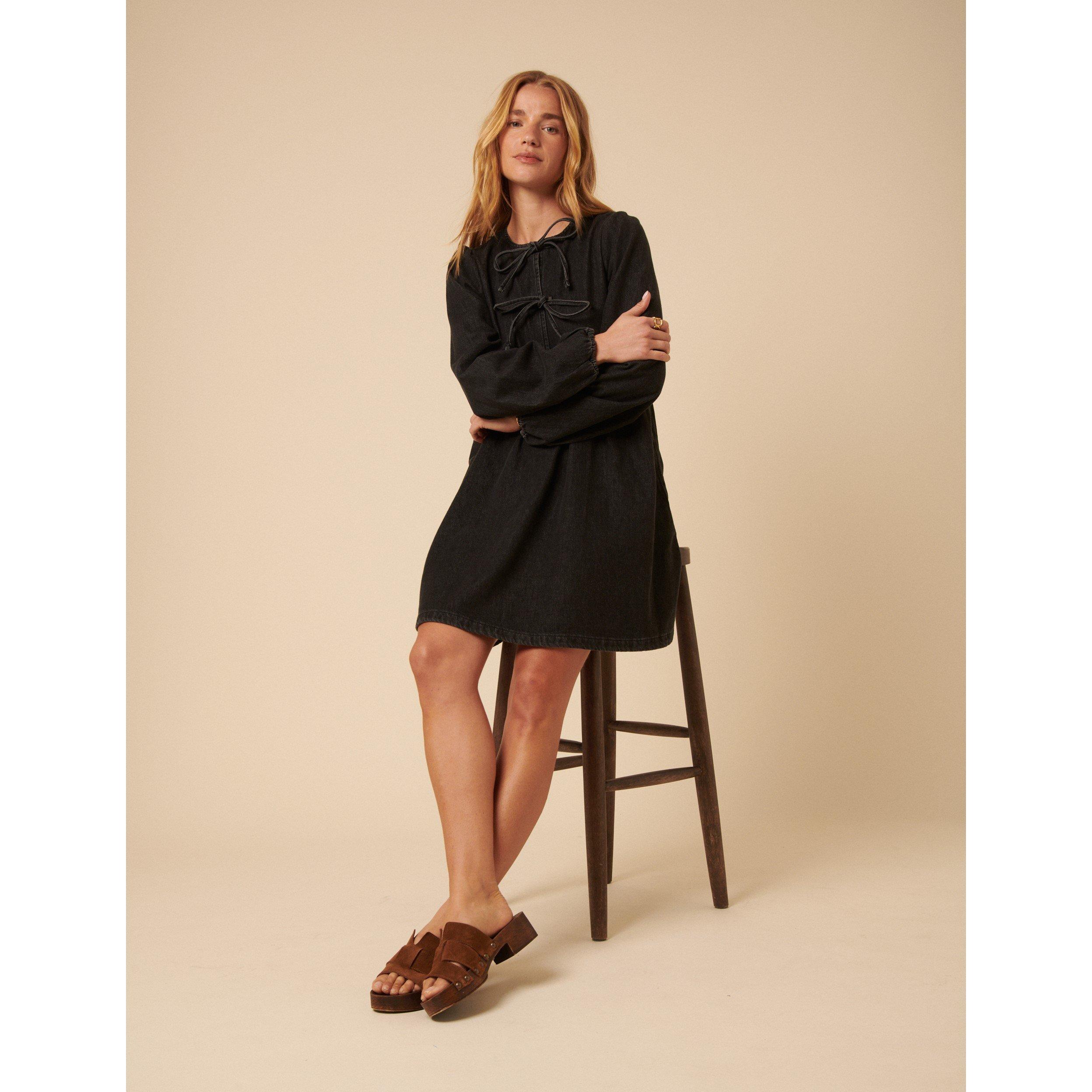 Black - Nobodys Child - Women's Eden Denim Mini Dress - 3