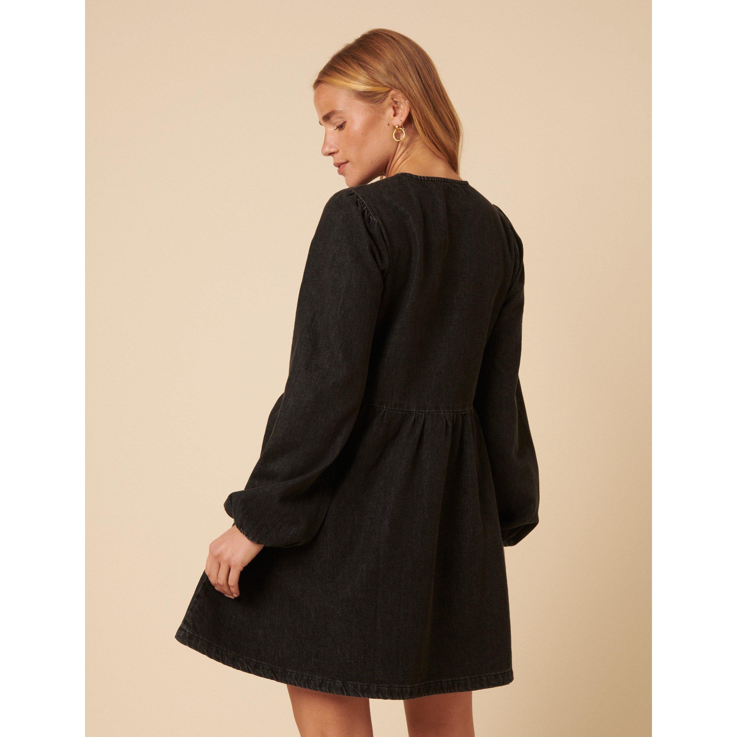 Black - Nobodys Child - Women's Eden Denim Mini Dress - 5