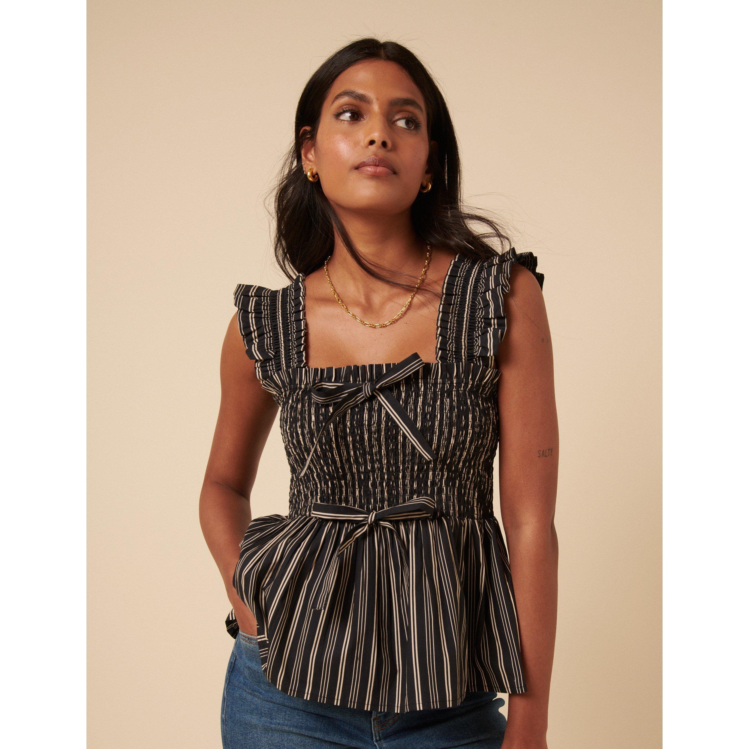 Navy - Nobodys Child - Women's Christina Peplum Top - 3