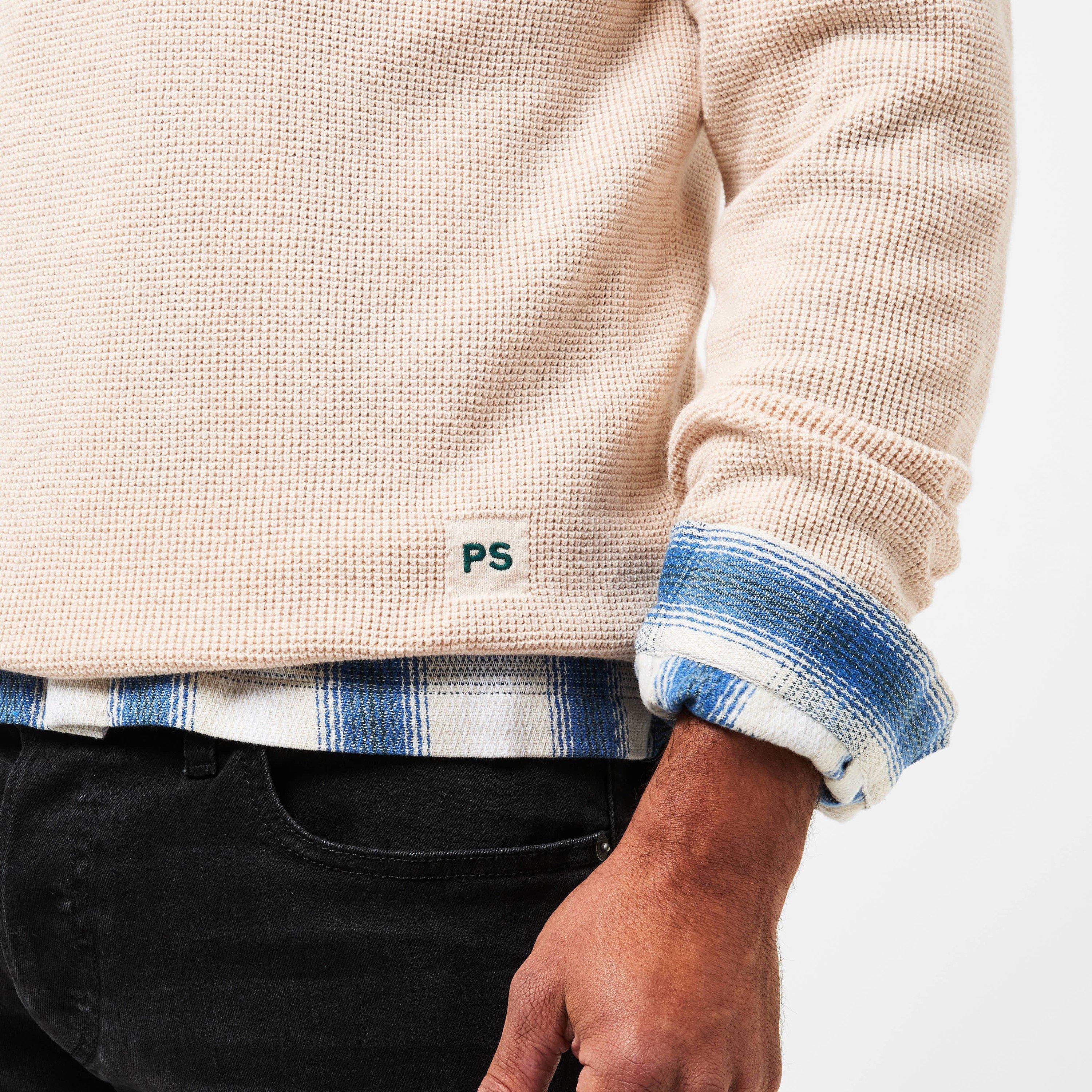 White 02 - PS Paul Smith - Men's Knitted Patch Crew Neck Jumper - 5