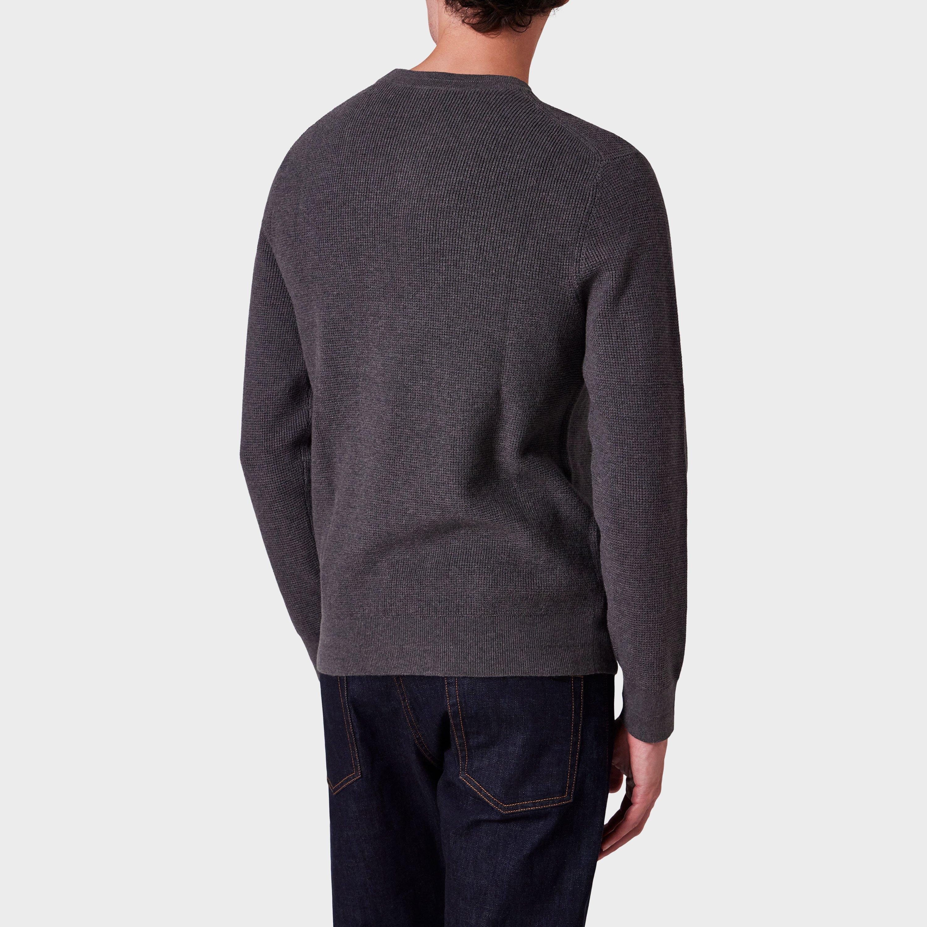 Brown 77 - PS Paul Smith - Men's Knitted Patch Relaxed Fit Crew Neck Jumper - 3