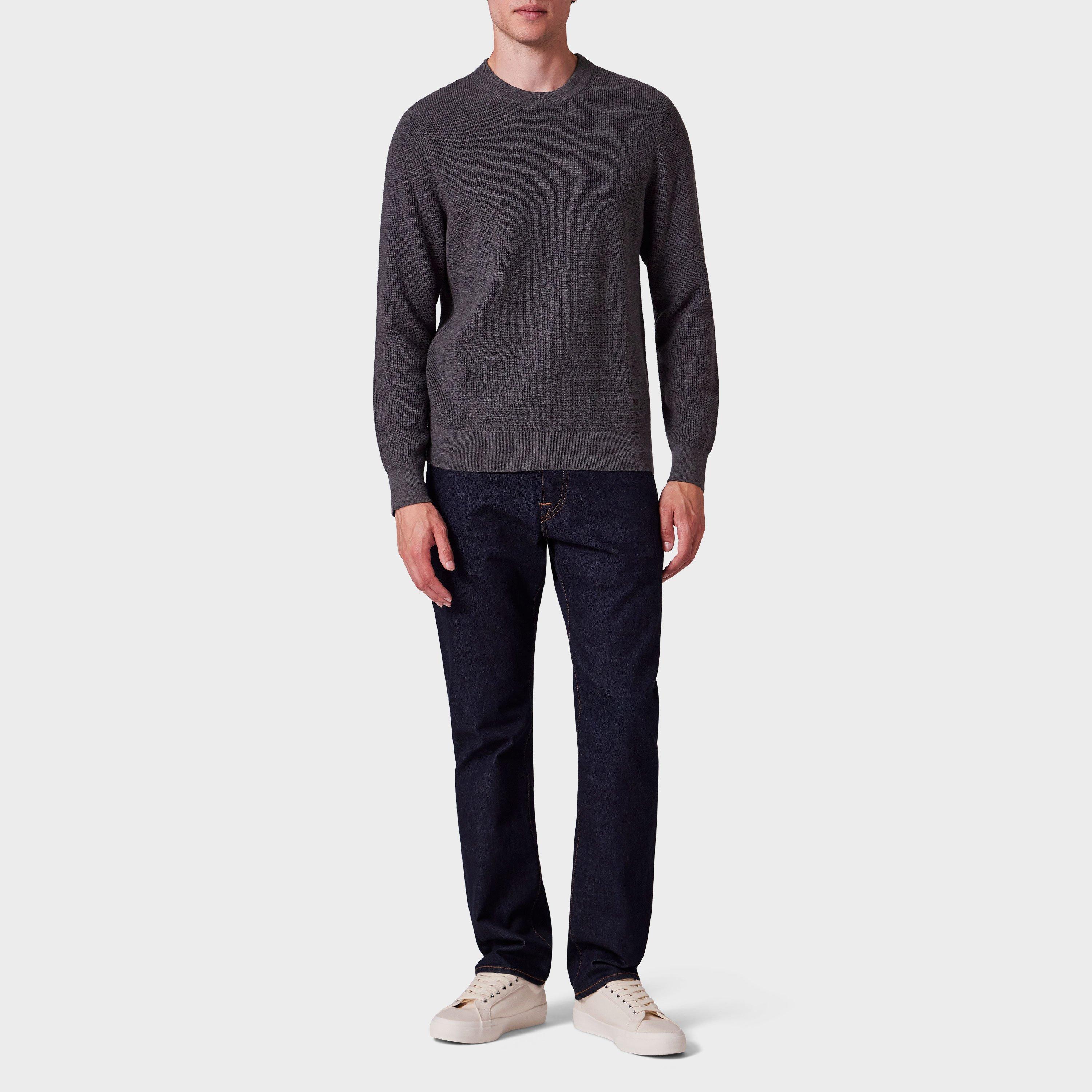 Brown 77 - PS Paul Smith - Men's Knitted Patch Relaxed Fit Crew Neck Jumper - 4