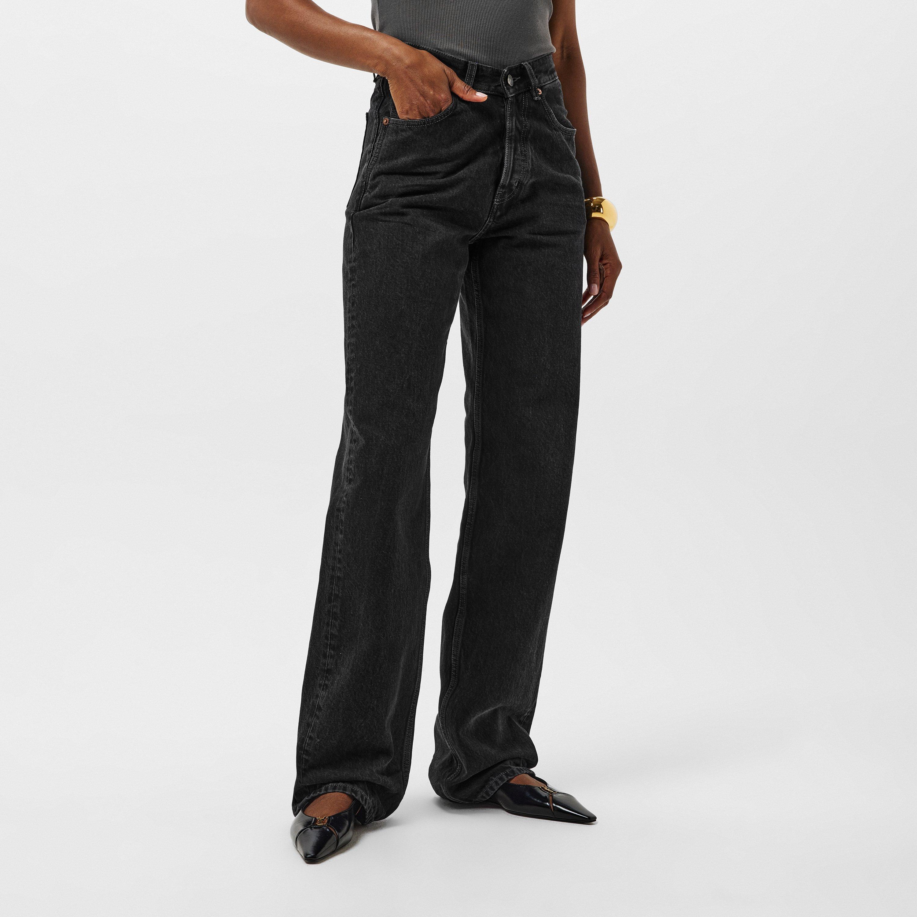 90s Black - Saint Laurent - Women's Wide Fit Jeans - 3