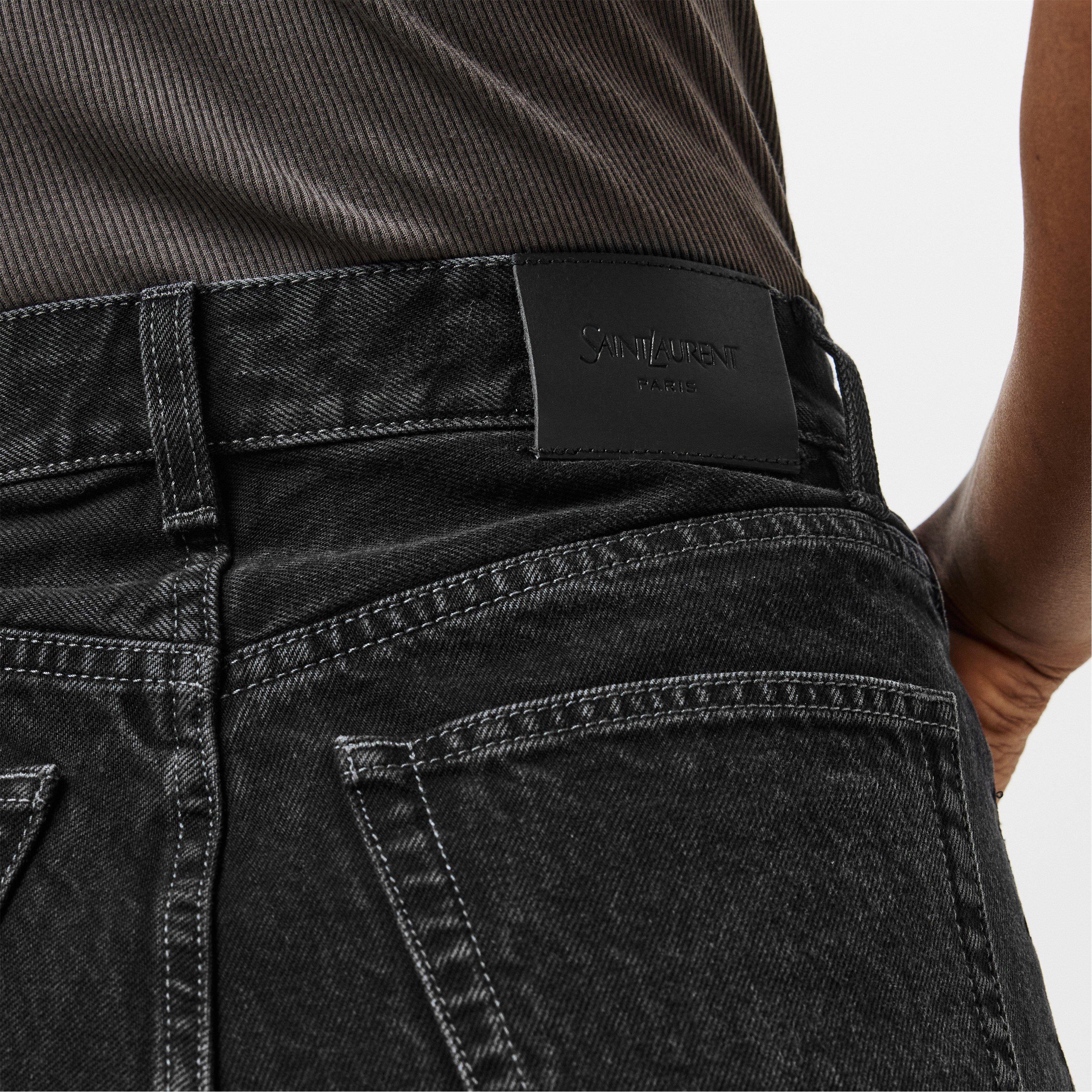 90s Black - Saint Laurent - Women's Wide Fit Jeans - 5