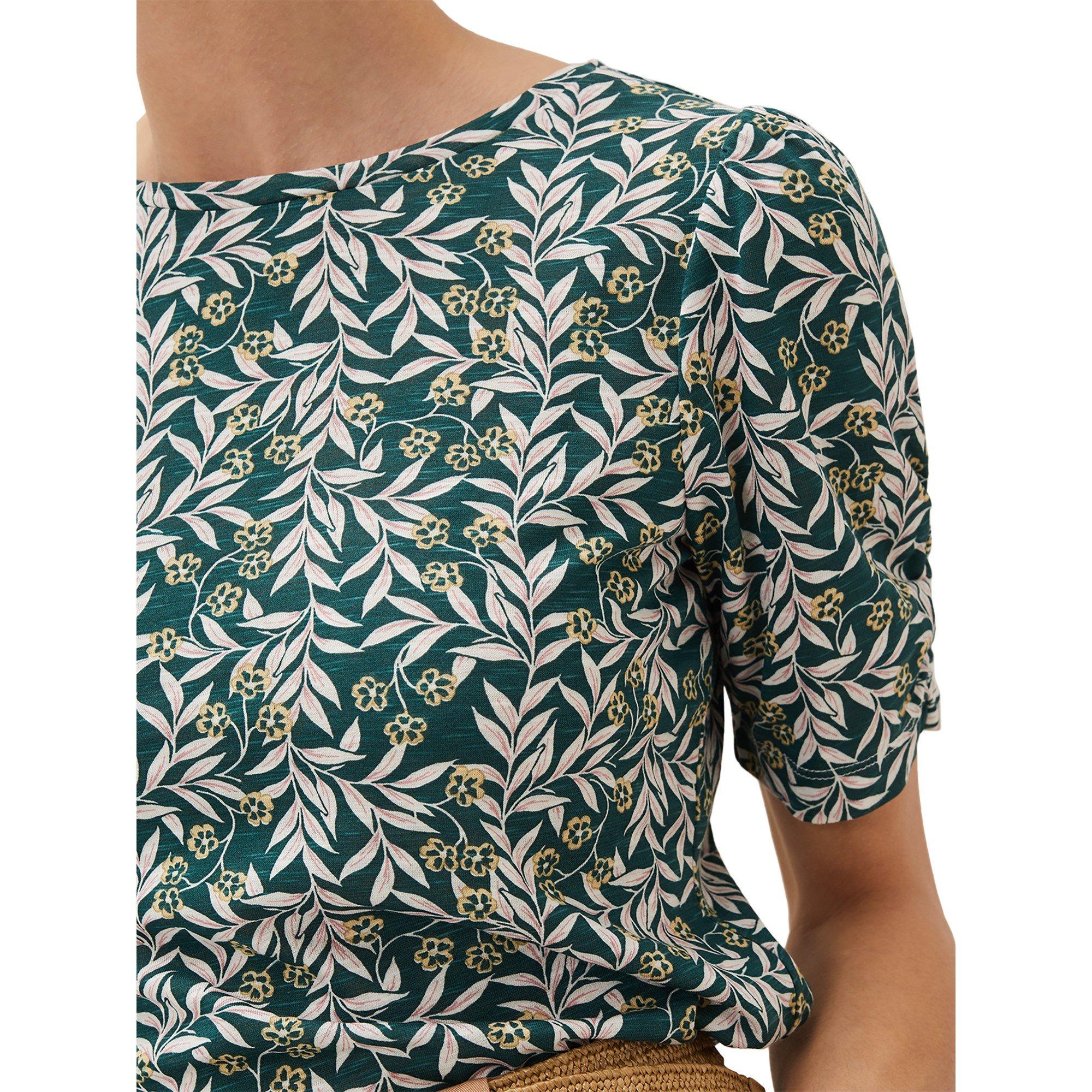 Multi-Coloured - Phase Eight - Poppie Leaf Print Top - 4