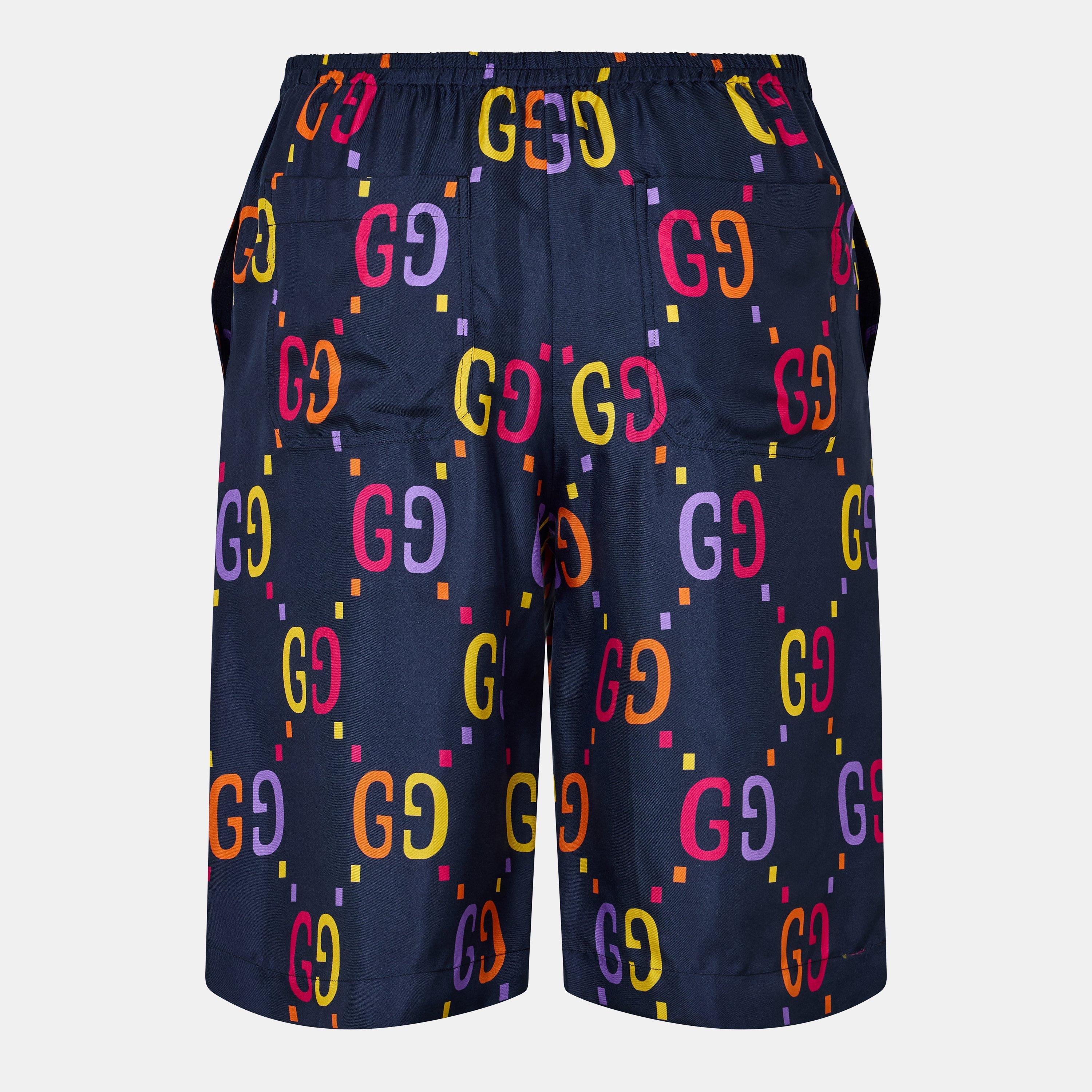 Bl Nght/Prpl/Mc - Gucci - Men's Bermuda Tailored Chino Shorts - 2