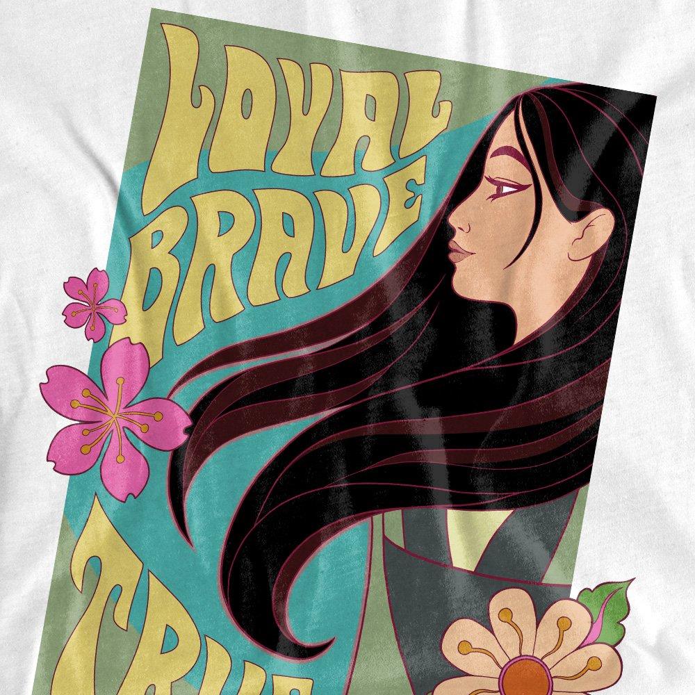 White - Disney - Mulan Loyal Brave True Profile Long Sleeve T-Shirt - 2