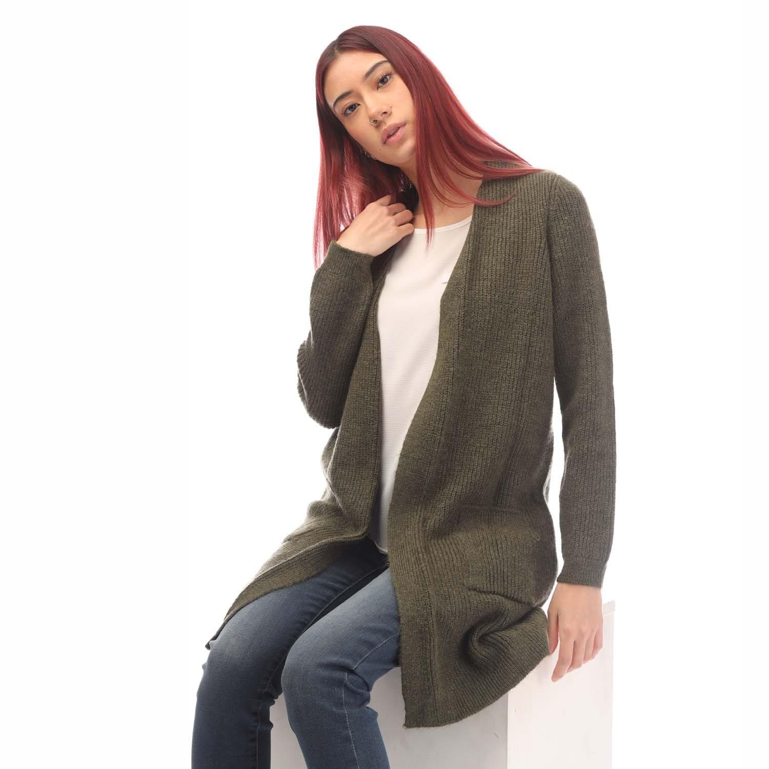 Khaki - Only - Jade Open Cardigan - 4