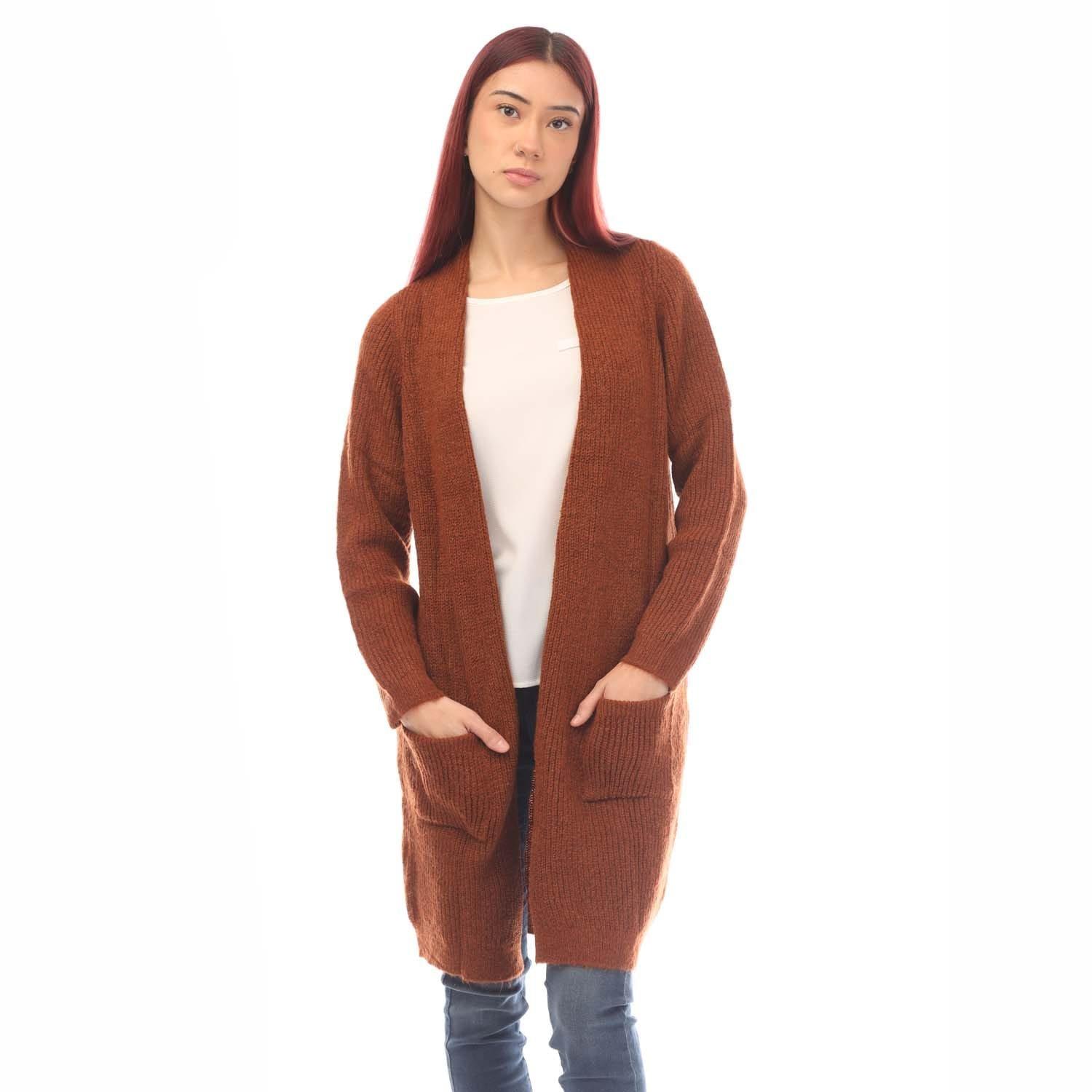 Brown - Only - Jade Open Cardigan - 1