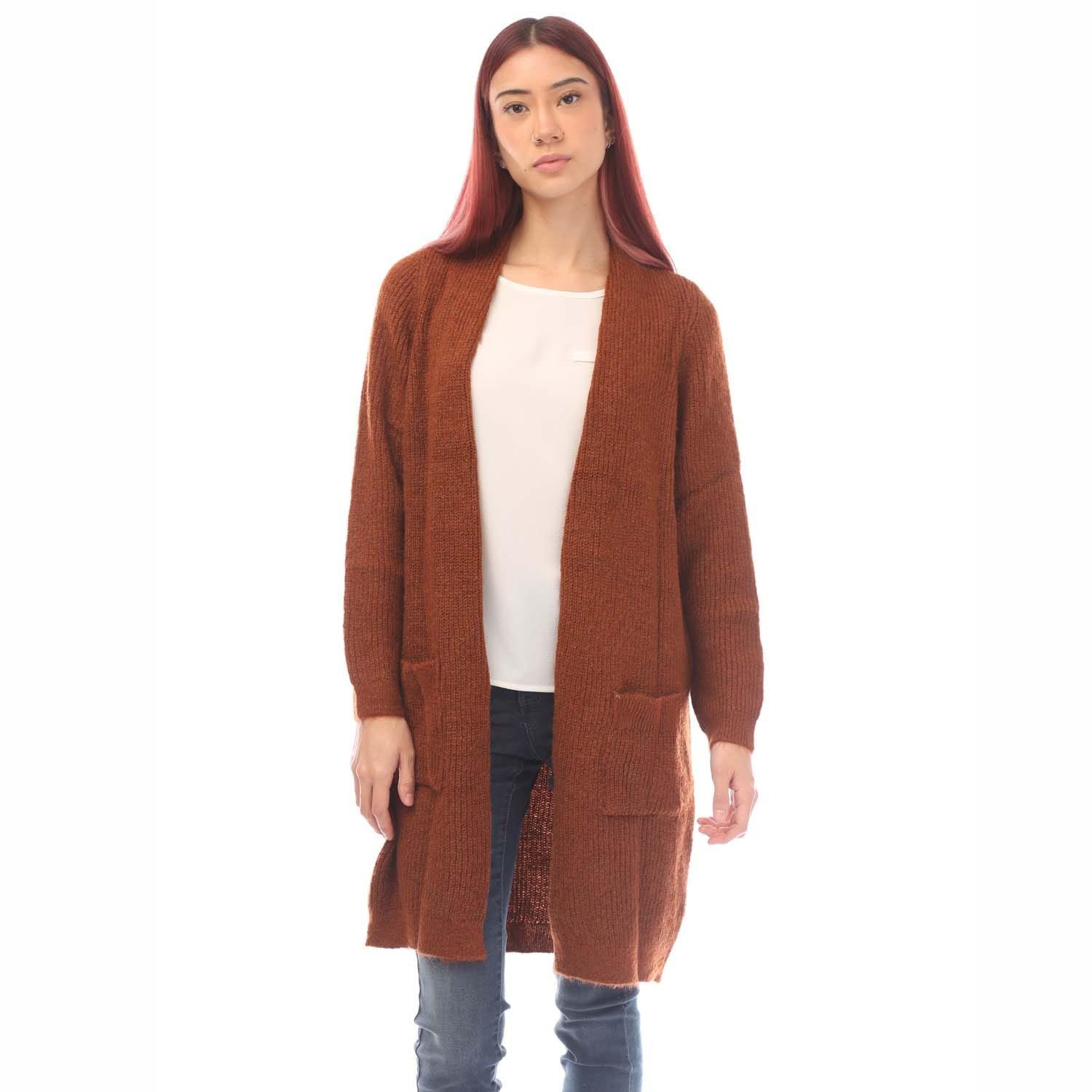 Brown - Only - Jade Open Cardigan - 2