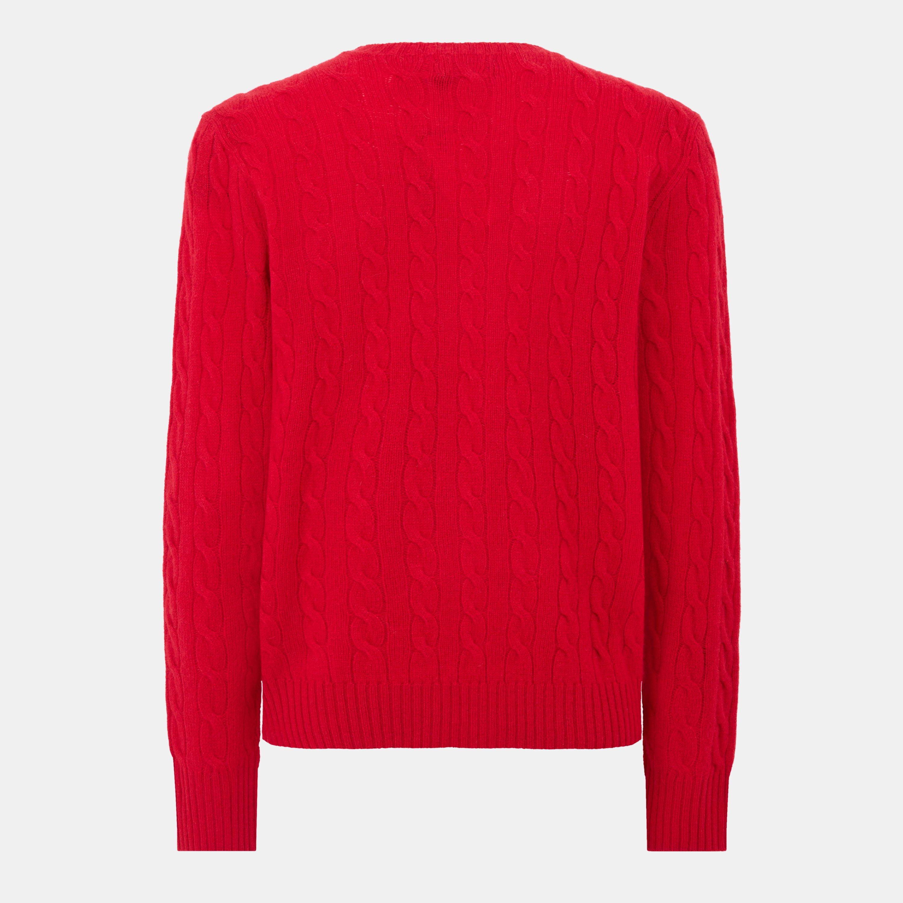 Park Ave Red - Polo Ralph Lauren - Cable Cash Jumper - 2