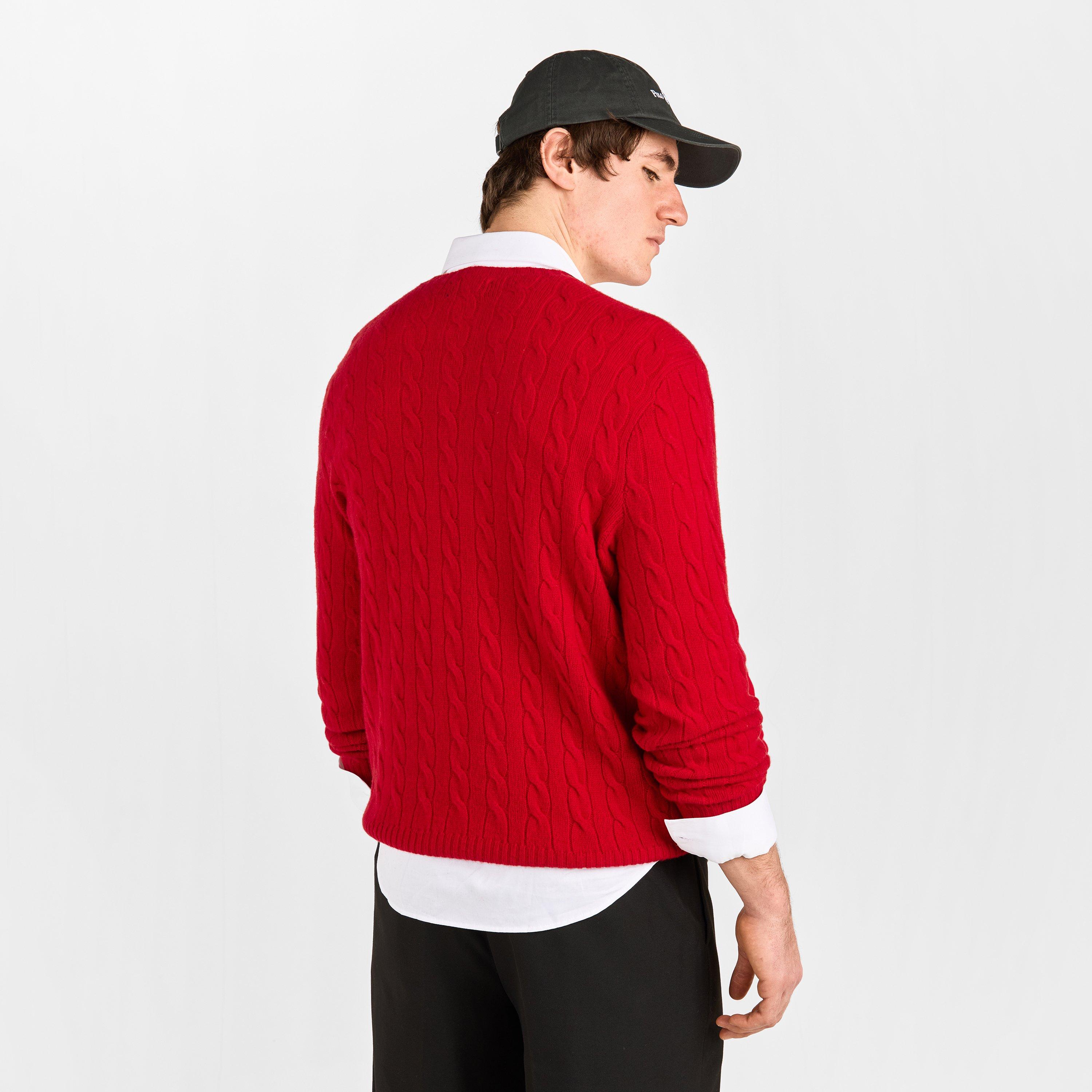 Park Ave Red - Polo Ralph Lauren - Cable Cash Jumper - 4