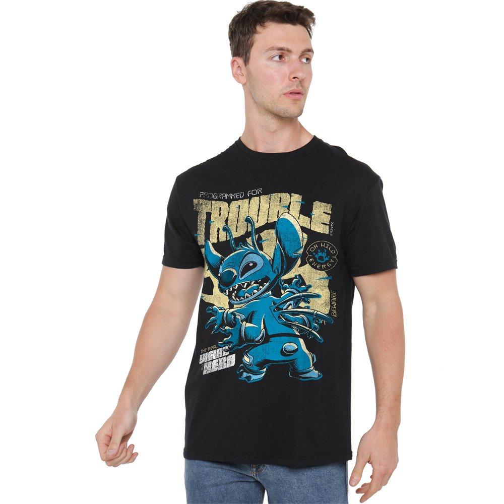 Black - Disney - Lilo And Stitch Trouble Comic T-Shirt Black - 1