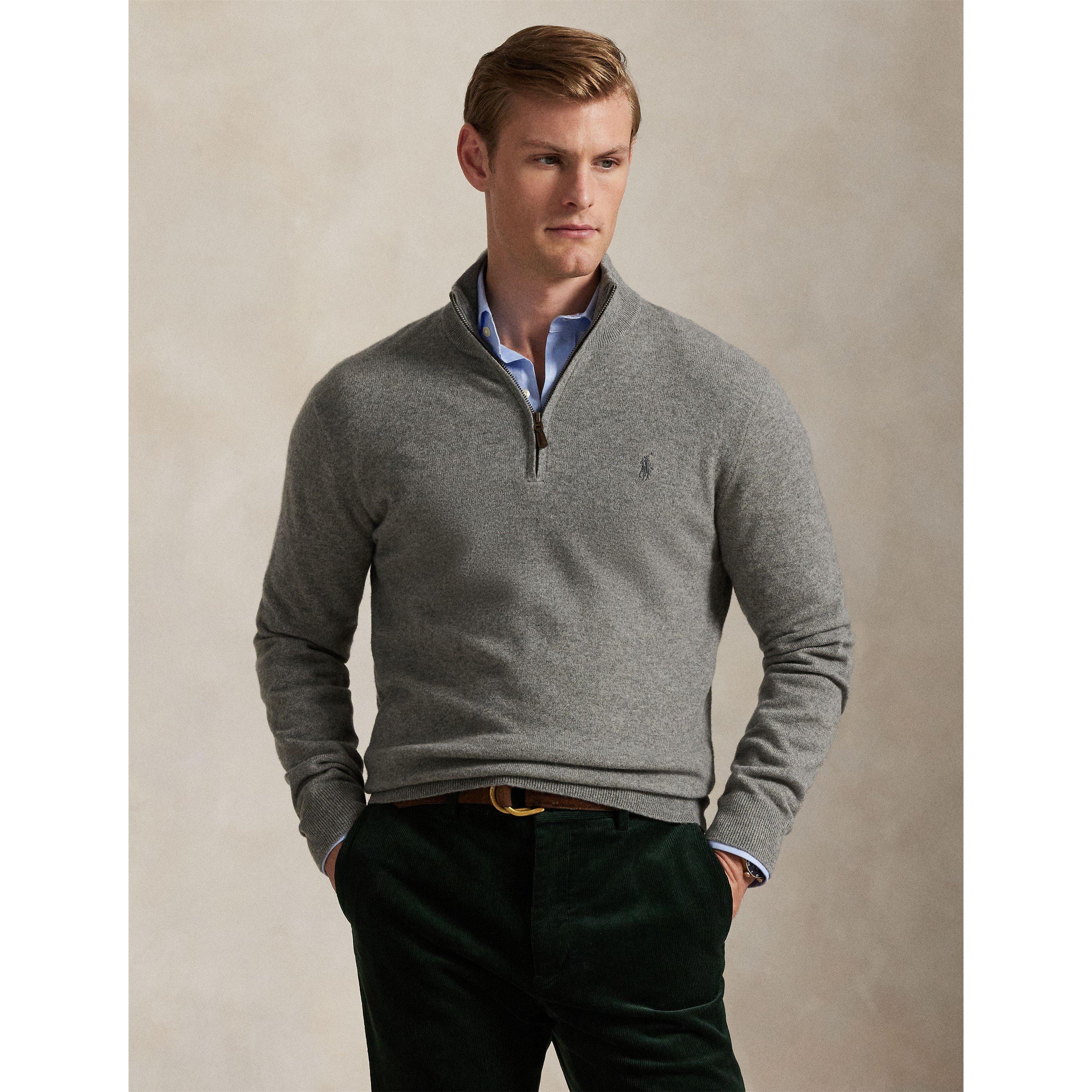 Fawn Grey - Polo Ralph Lauren - Loryelle Quarter Zip Sweater - 2