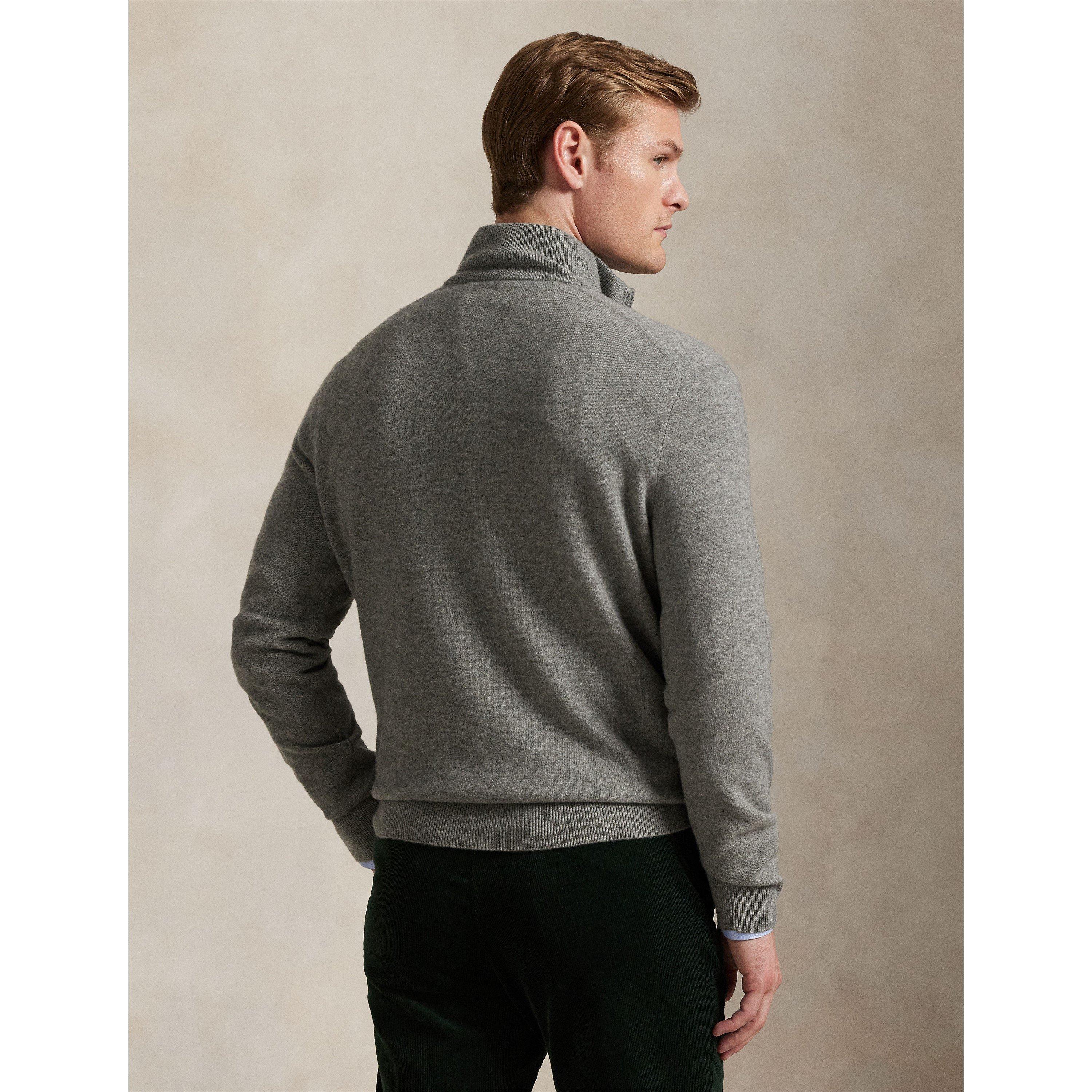Fawn Grey - Polo Ralph Lauren - Loryelle Quarter Zip Sweater - 3