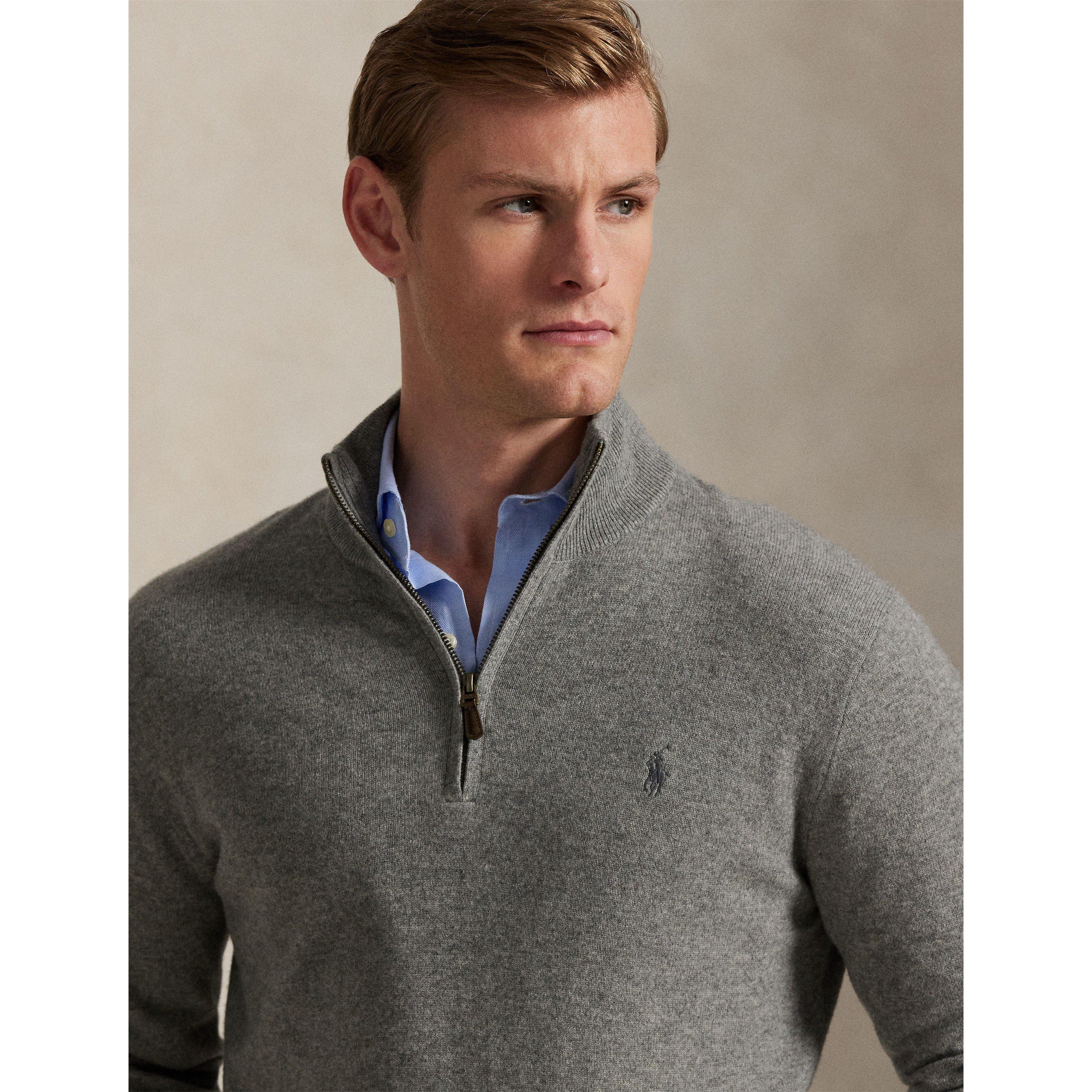 Fawn Grey - Polo Ralph Lauren - Loryelle Quarter Zip Sweater - 4