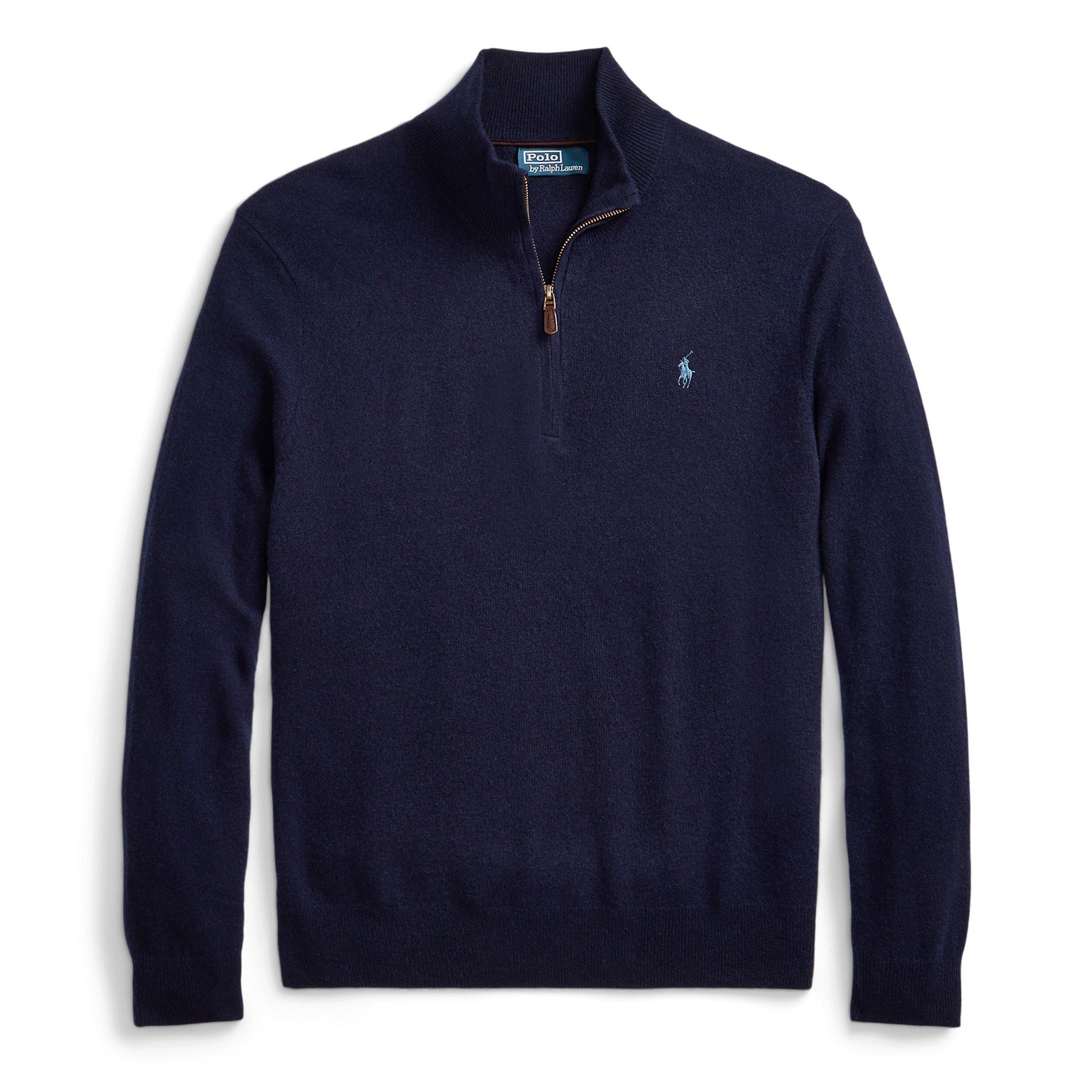 Hunter Navy - Polo Ralph Lauren - Loryelle Quarter Zip Sweater - 1
