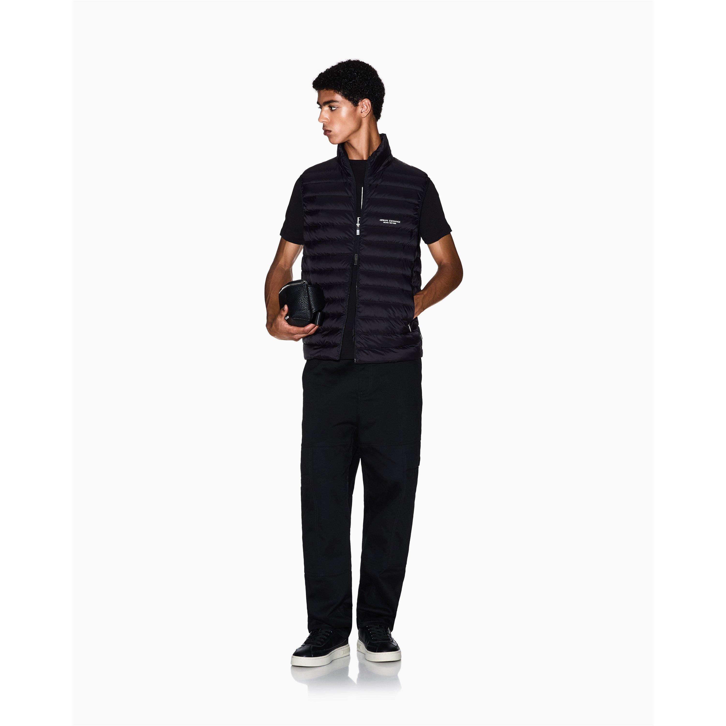 Black UC001 - Schwarz UC001 - Armani Exchange - Men's Down Gilet - 4