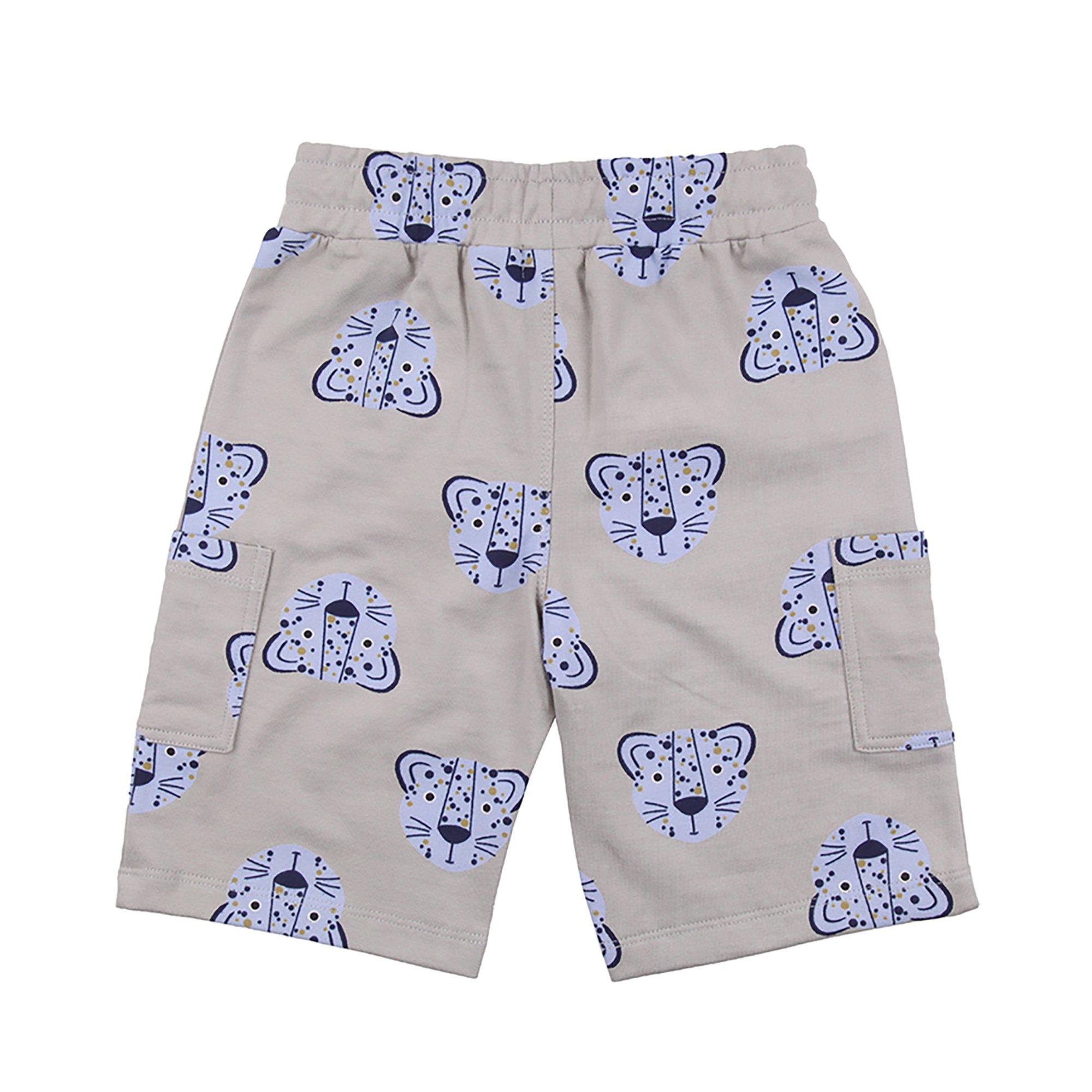 Blue - Lilly and Sid - Kids' Leopard Cargo Shorts - 2