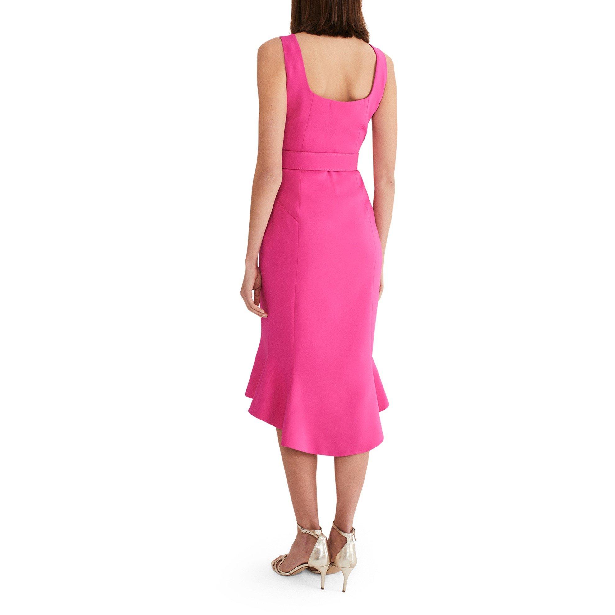 Hot Pink - Phase Eight - Adria Pink Fitted Midi Dress - 2