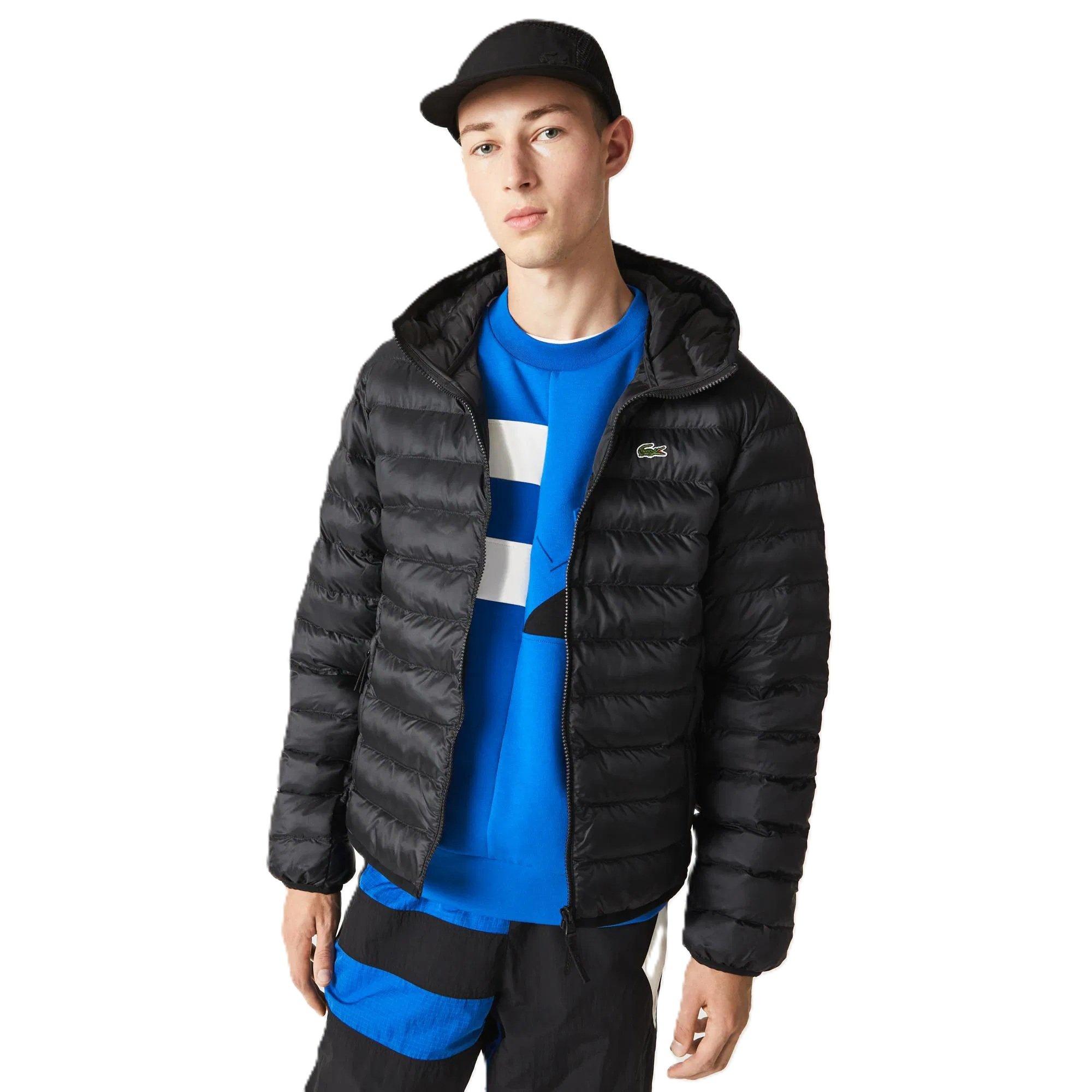 Black - Lacoste - Men's Slim Fit Short Puffer Jacket - 1