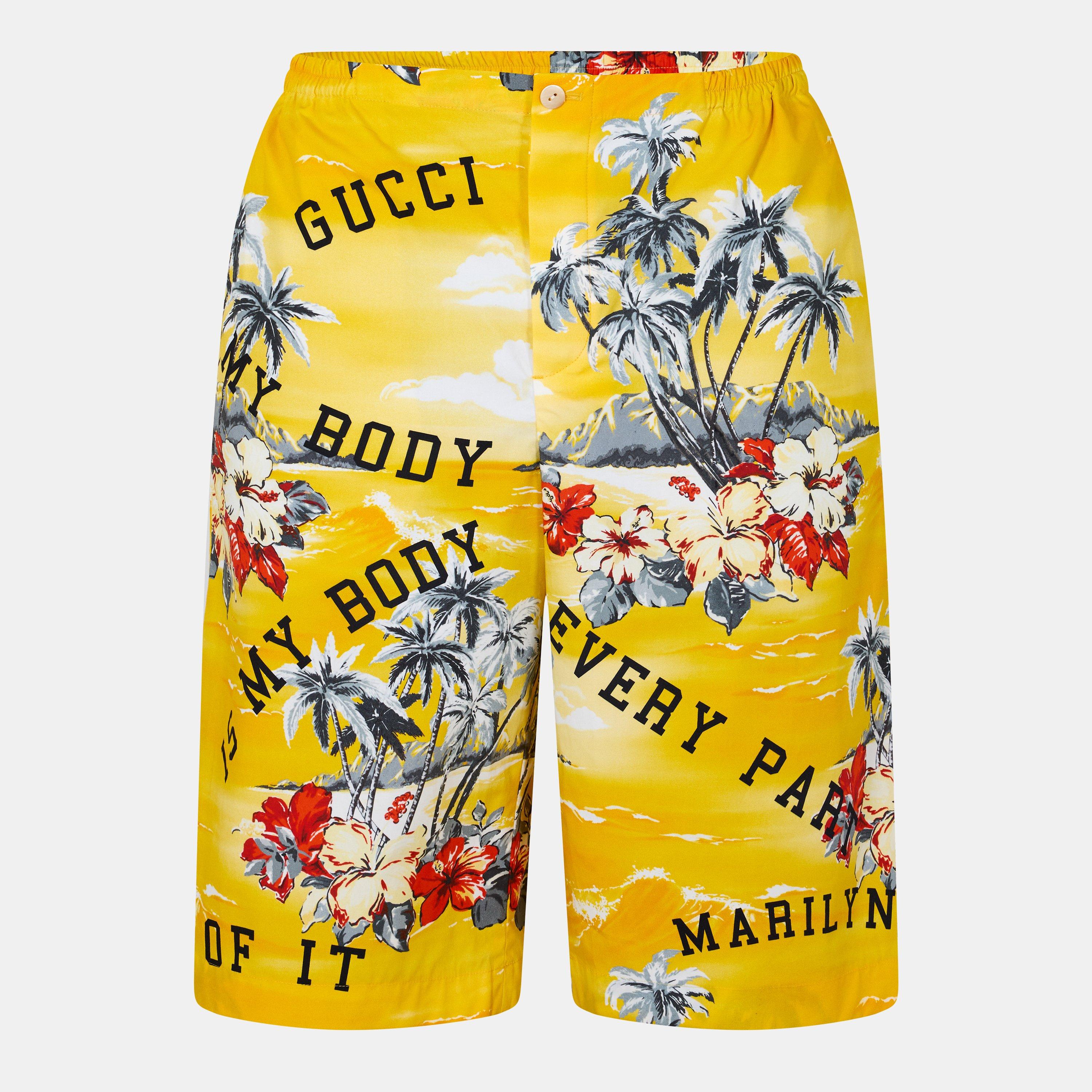 Yllw/Live Rd/Mc - Gucci - Men's Chino Shorts - 1