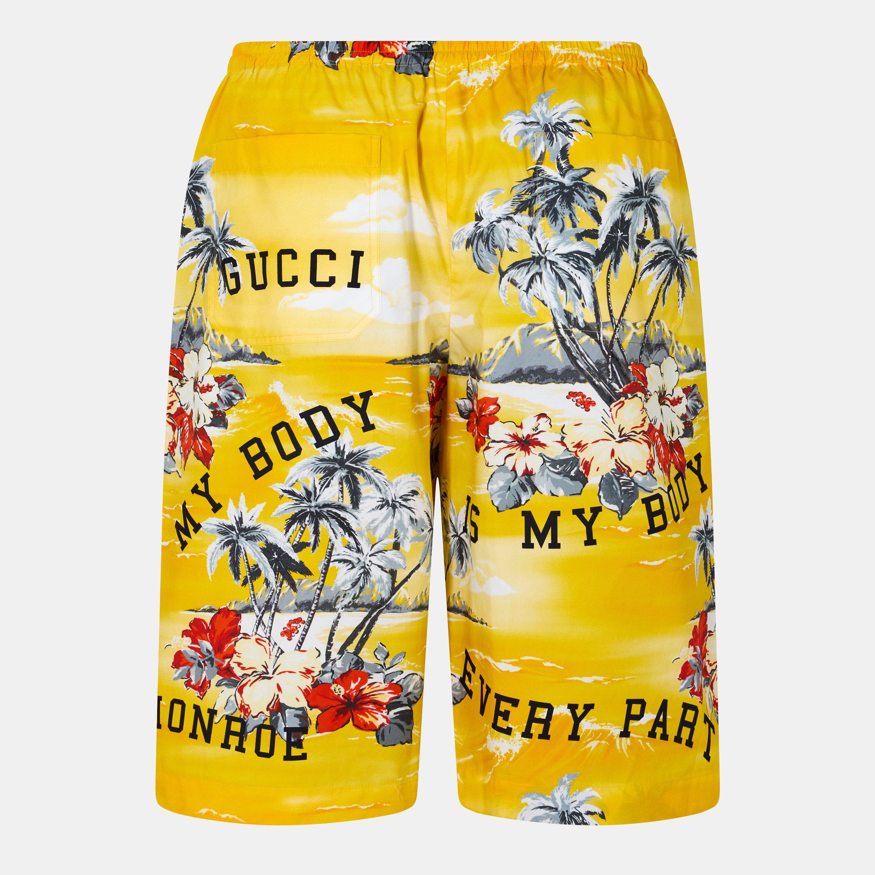 Yllw/Live Rd/Mc - Gucci - Men's Chino Shorts - 2