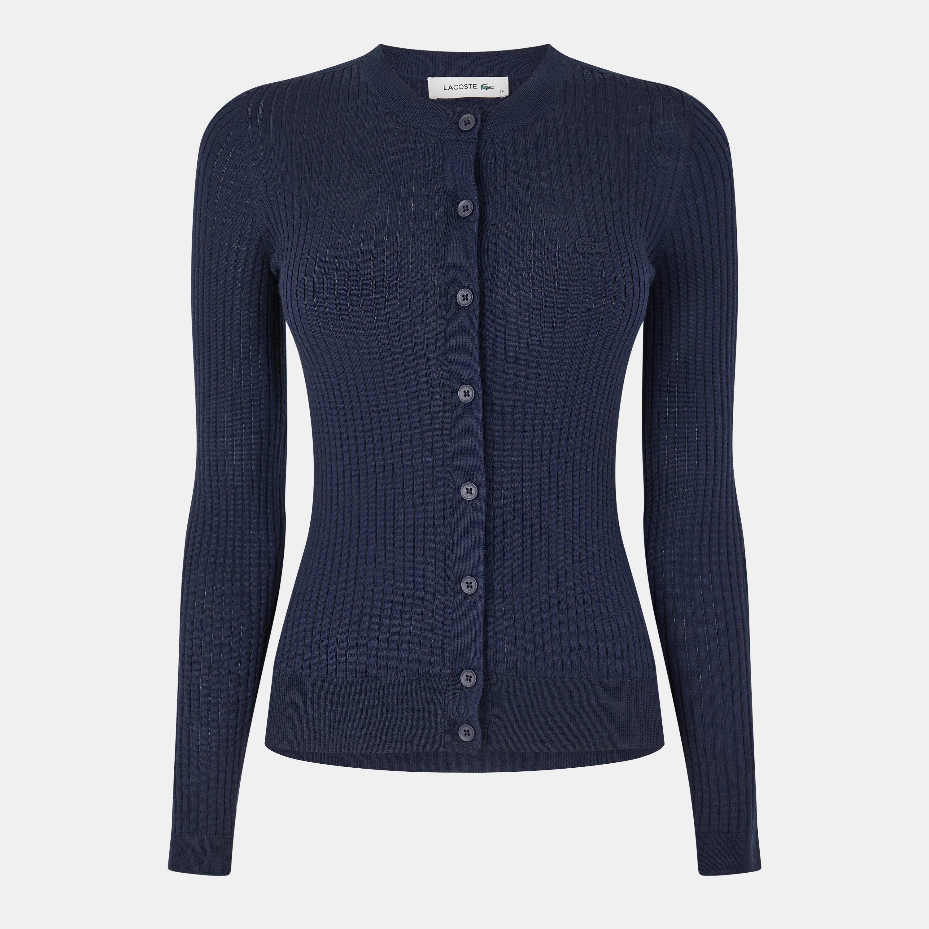 Lacoste Women's Navy Blue Tricot Crew Neck Jumper - 6 (34)