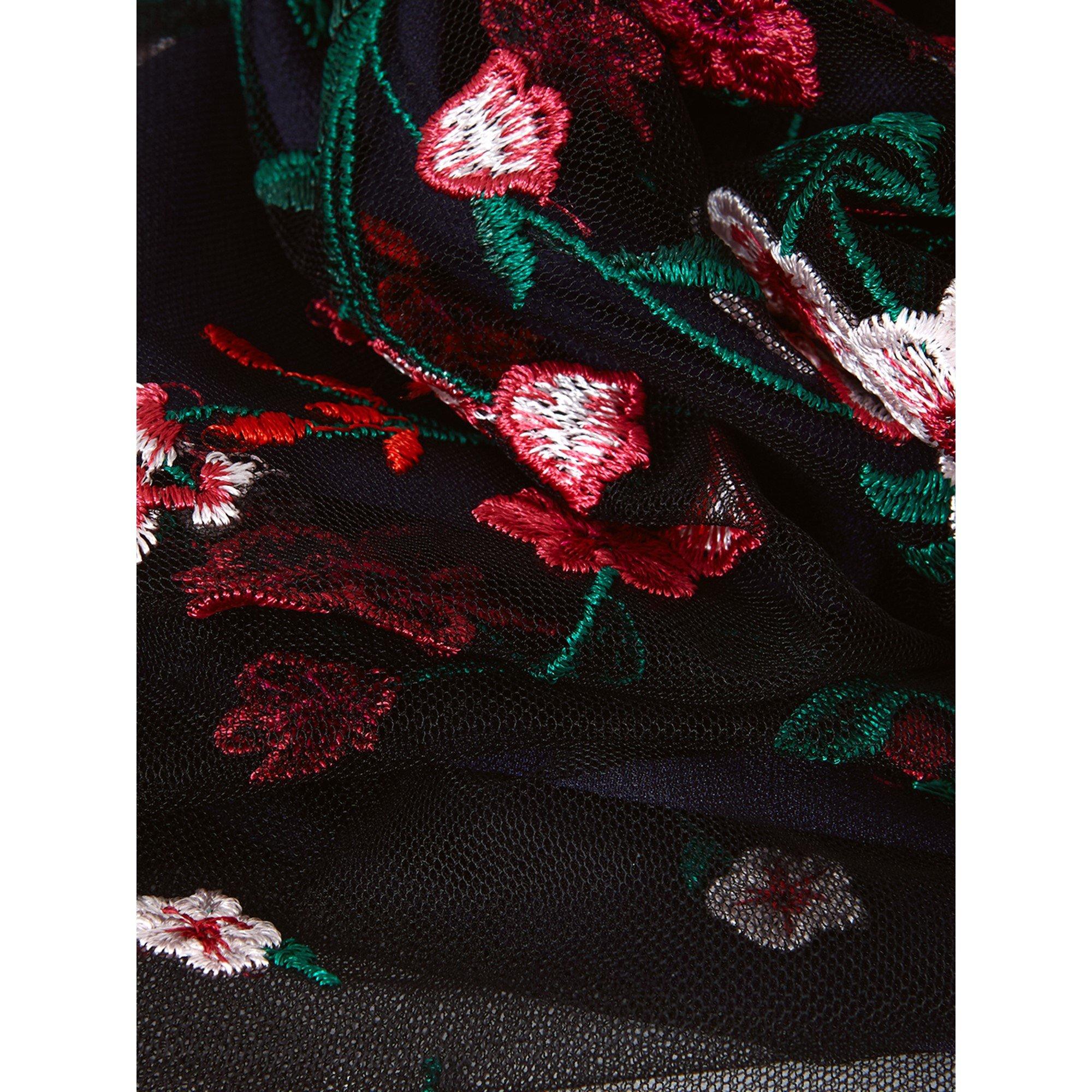 Navy/Multi - Phase Eight - Sloane Mesh Ditsy Floral Dress - 4