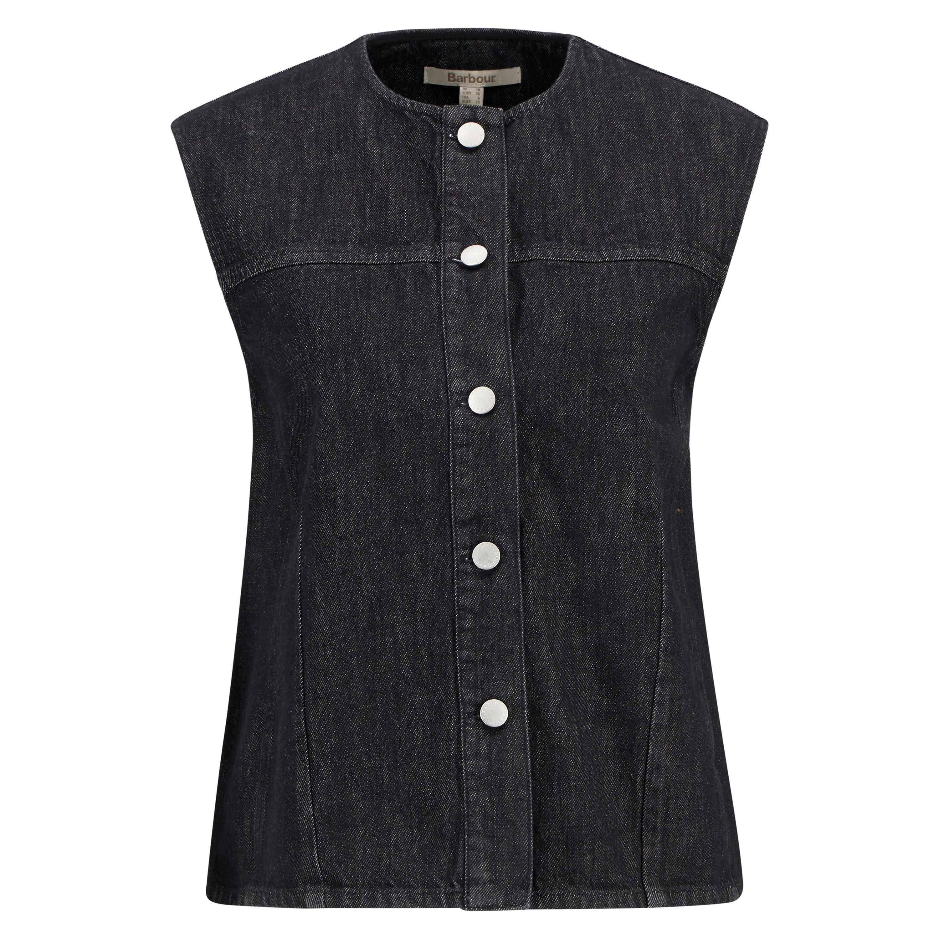 Black Denim - Barbour - Womens Myra Waistcoat - 1
