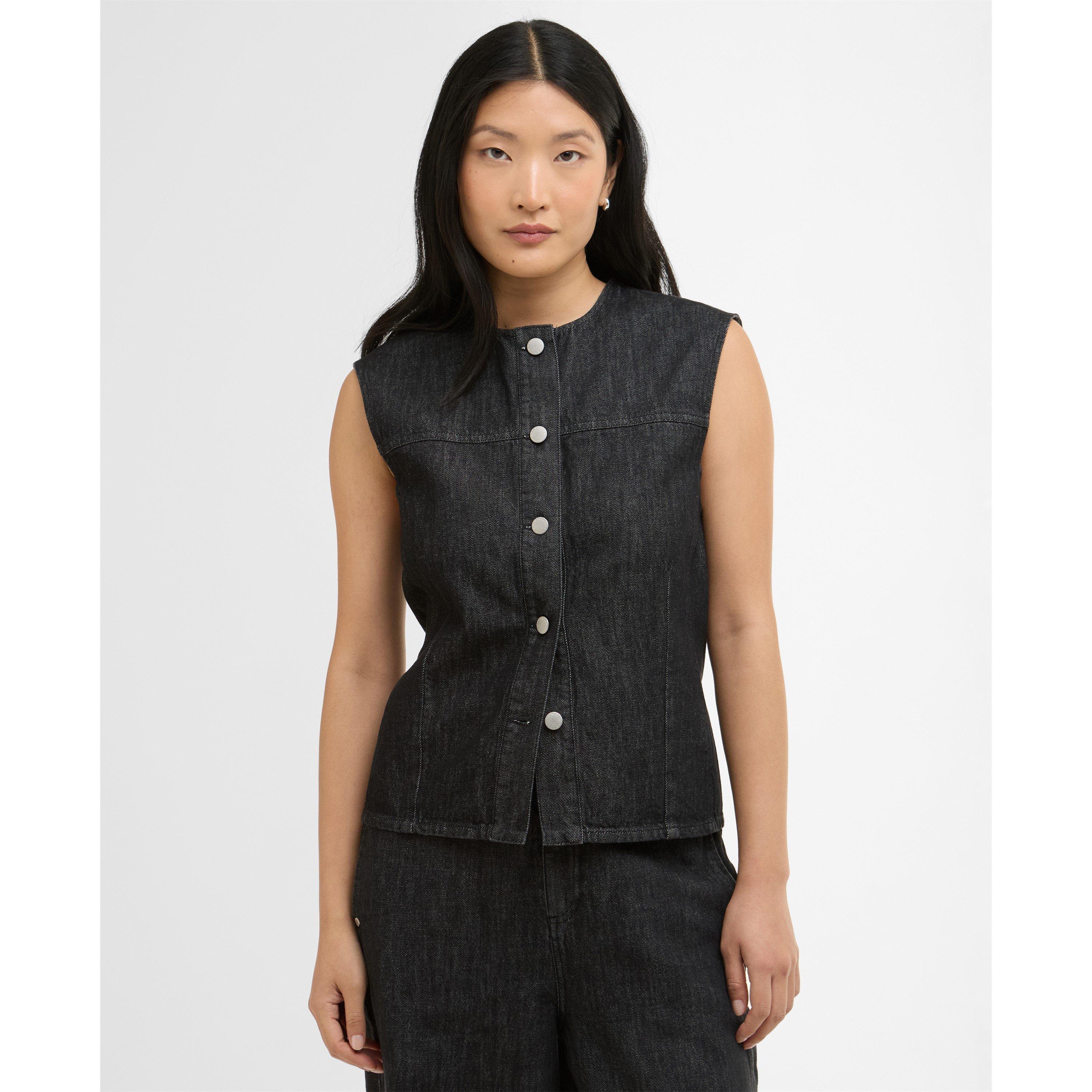 Black Denim - Barbour - Womens Myra Waistcoat - 2