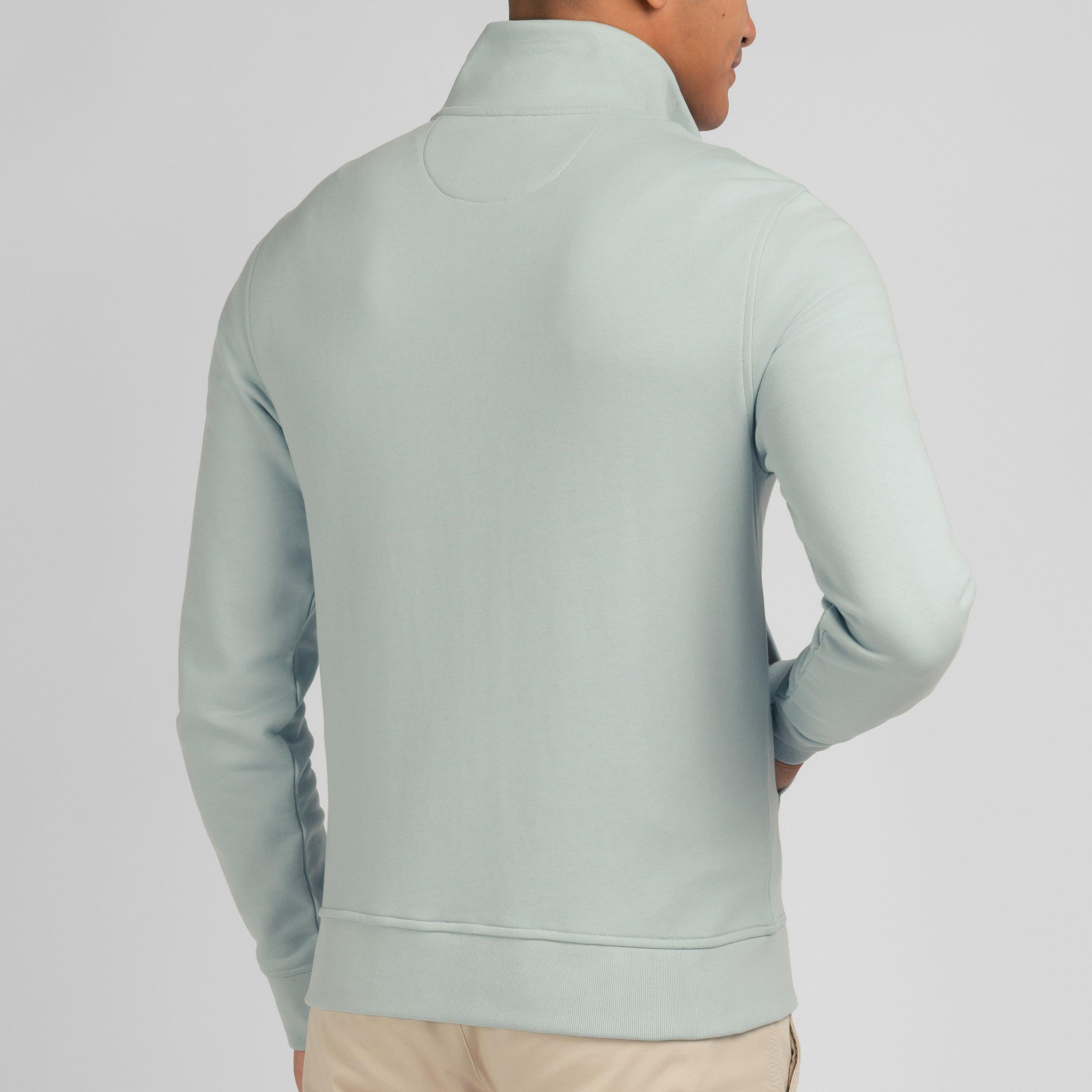 Vec18 - Eden Park - Green zipped sweatshirt, stand-up collar - 3