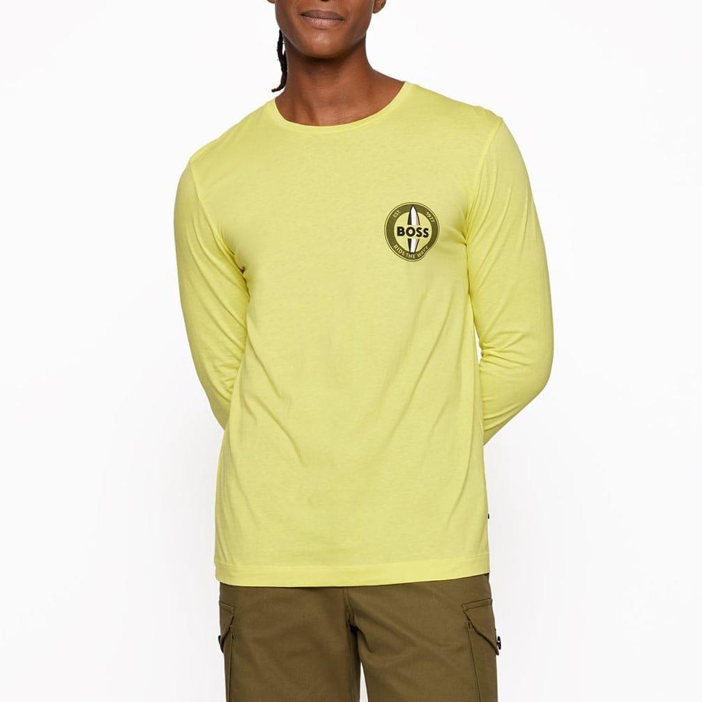 Yellow - Boss - Tyrec Long Sleeve T-Shirt - 2