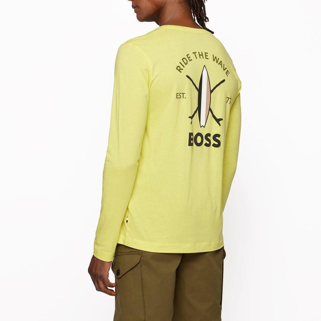 Yellow - Boss - Tyrec Long Sleeve T-Shirt - 3