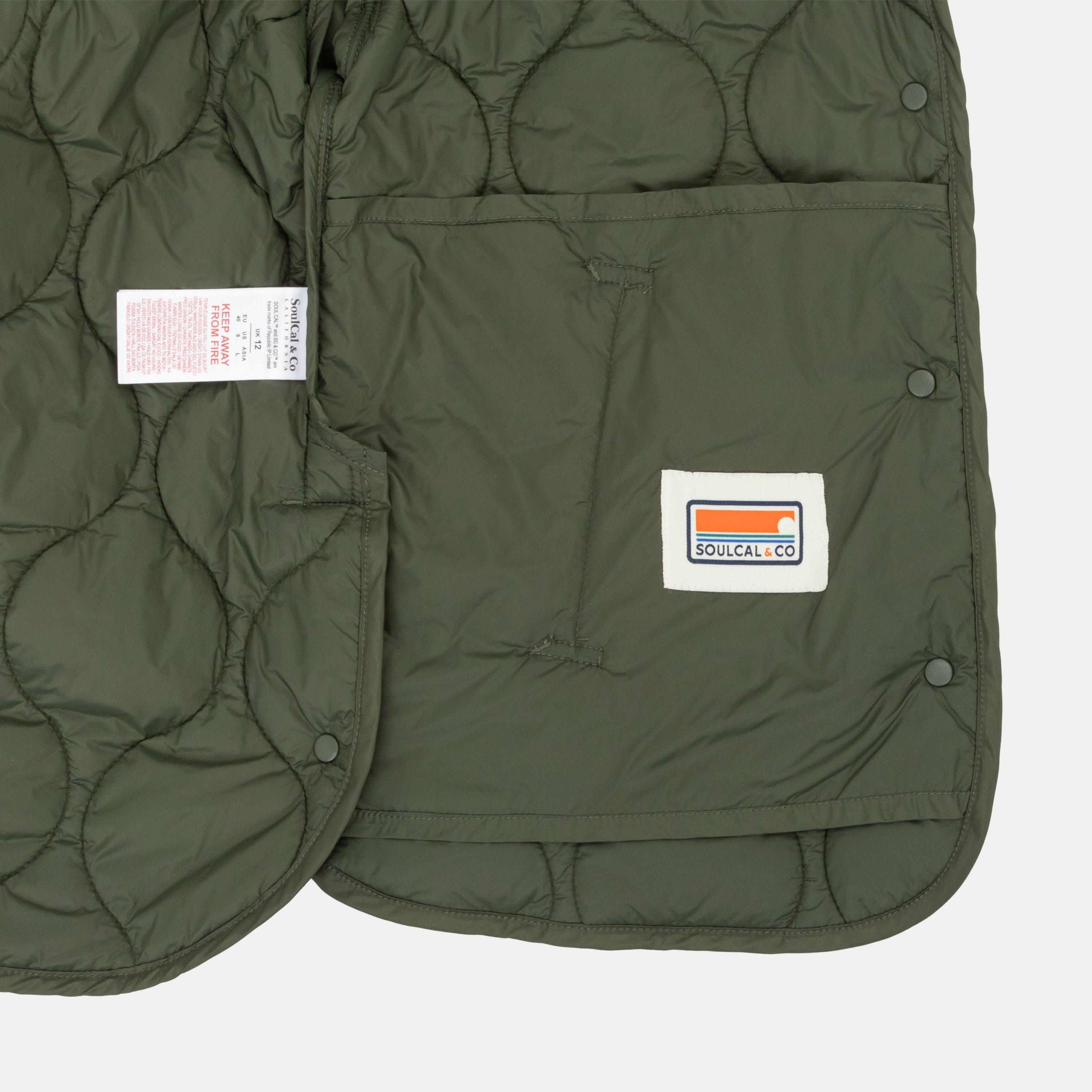 Khaki - SoulCal - Quilted Jacket - 7