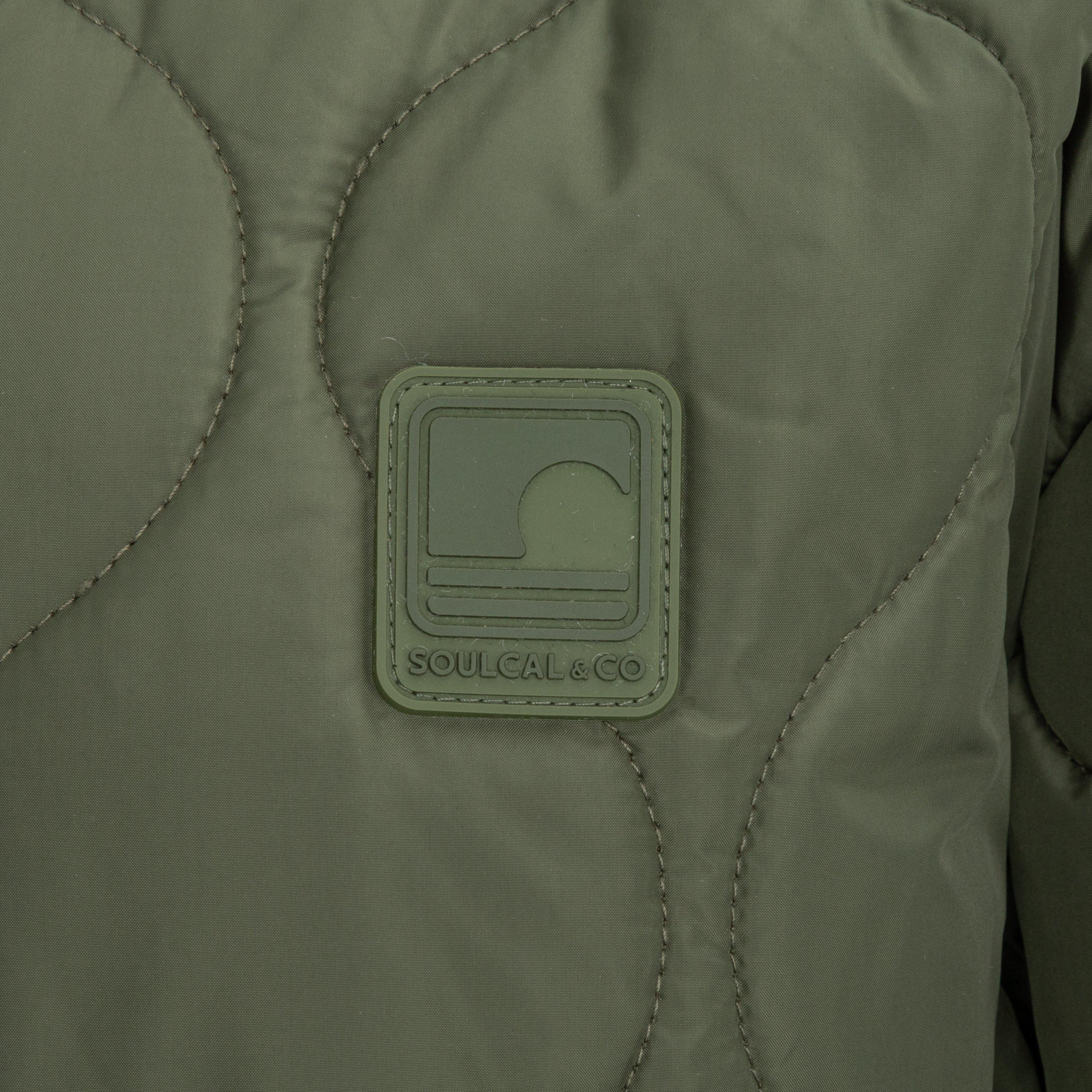 Khaki - SoulCal - Quilted Jacket - 4