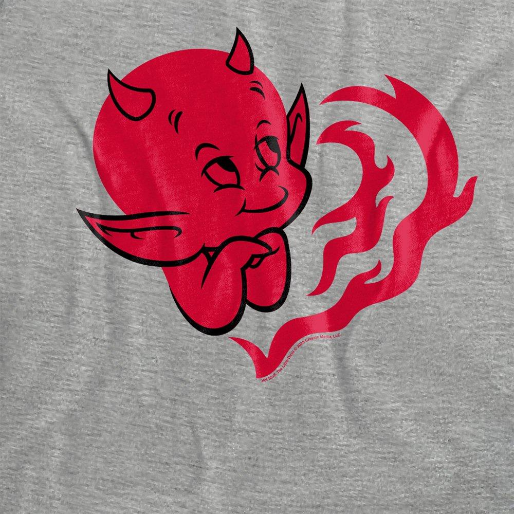 Light Grey - Universal - Hot Stuff Heart Of Flames T-Shirt Athletic Heathe - 2