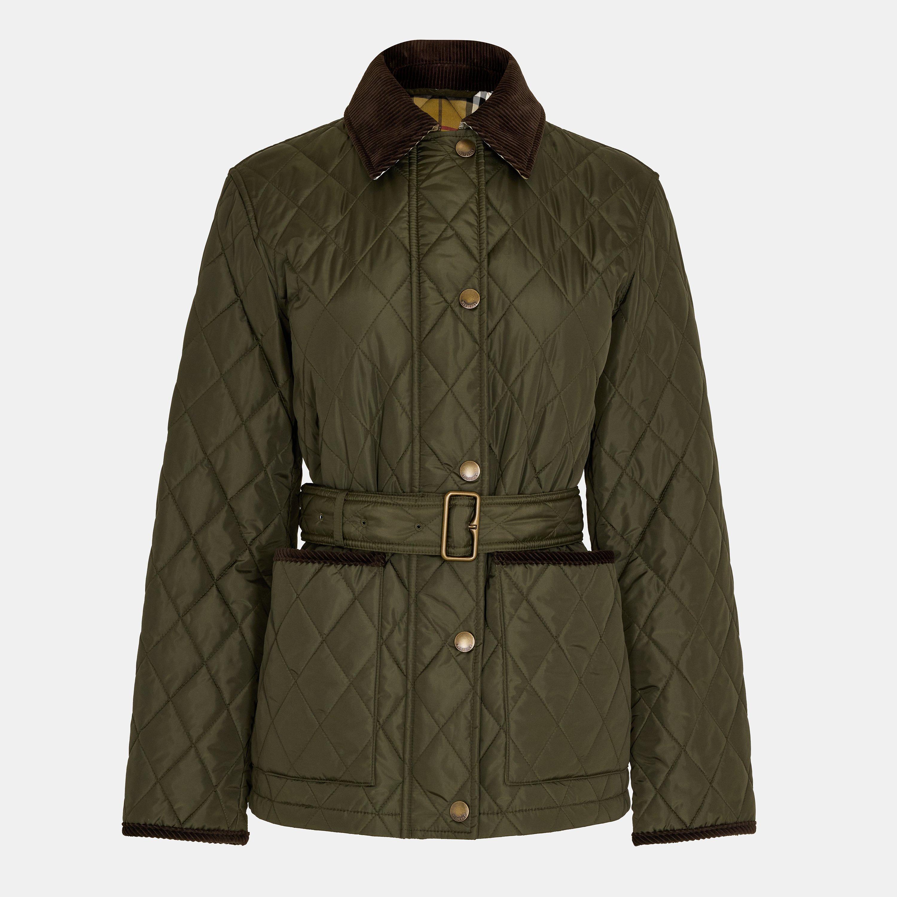 Burberry Women's Chiltern Diamond Quilted Jacket - Shale - Size 8 (XS)