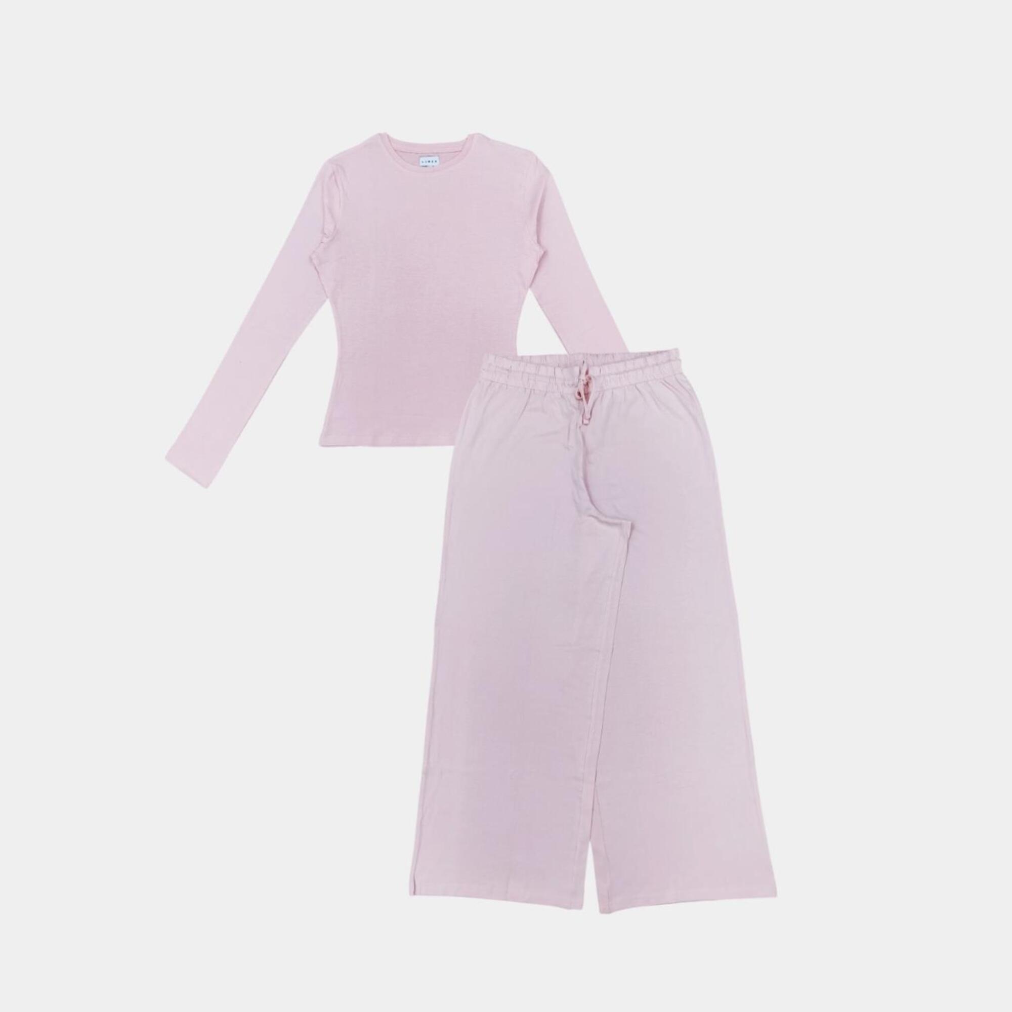Pink - Linea - Women's Star Cotton Long Sleeve Pyjama Sets - 1