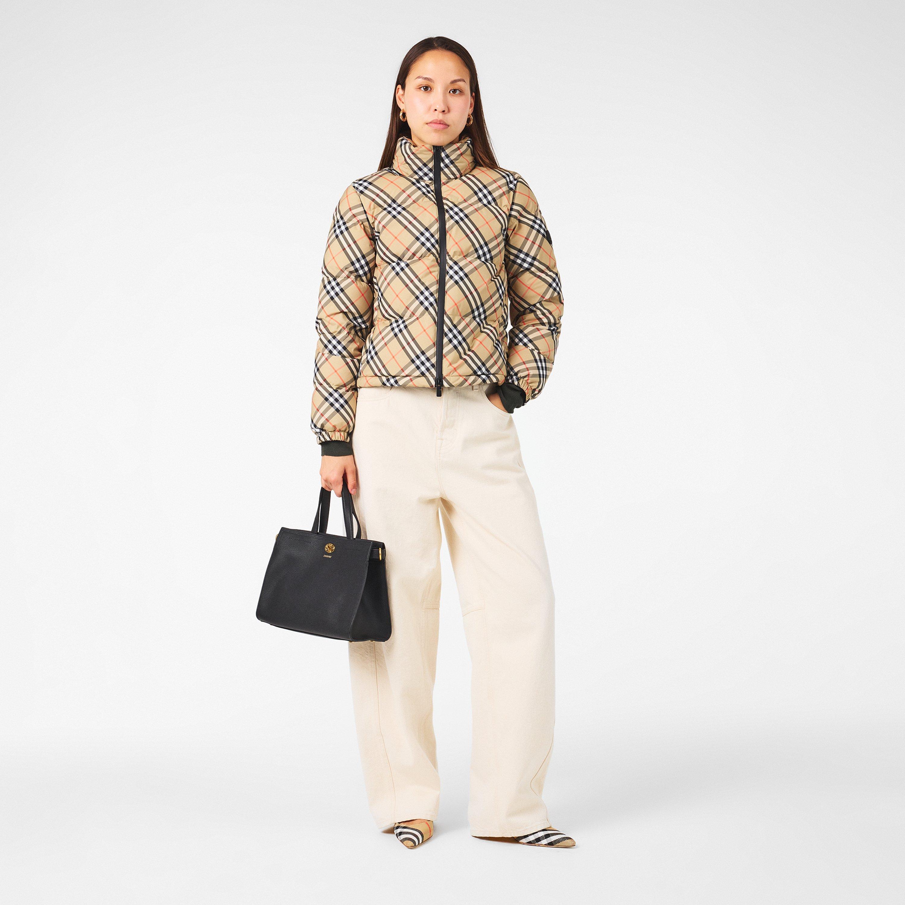 SIC - Burberry - Women's Check Insulated Cropped Short Puffer Jacket - 6