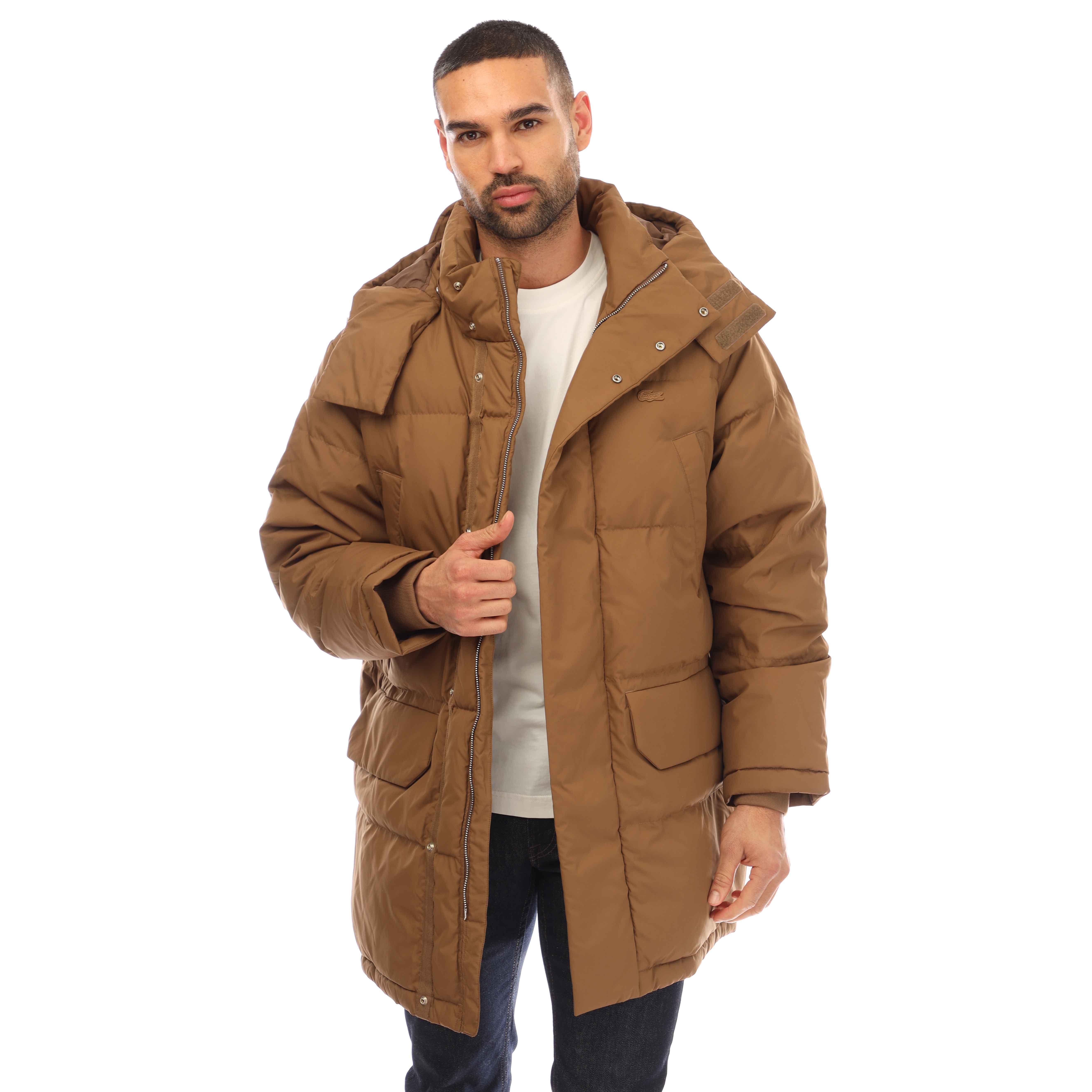 Leafy - Lacoste - Men's Long Detachable Hood Long Sleeve Puffer Jacket - 5