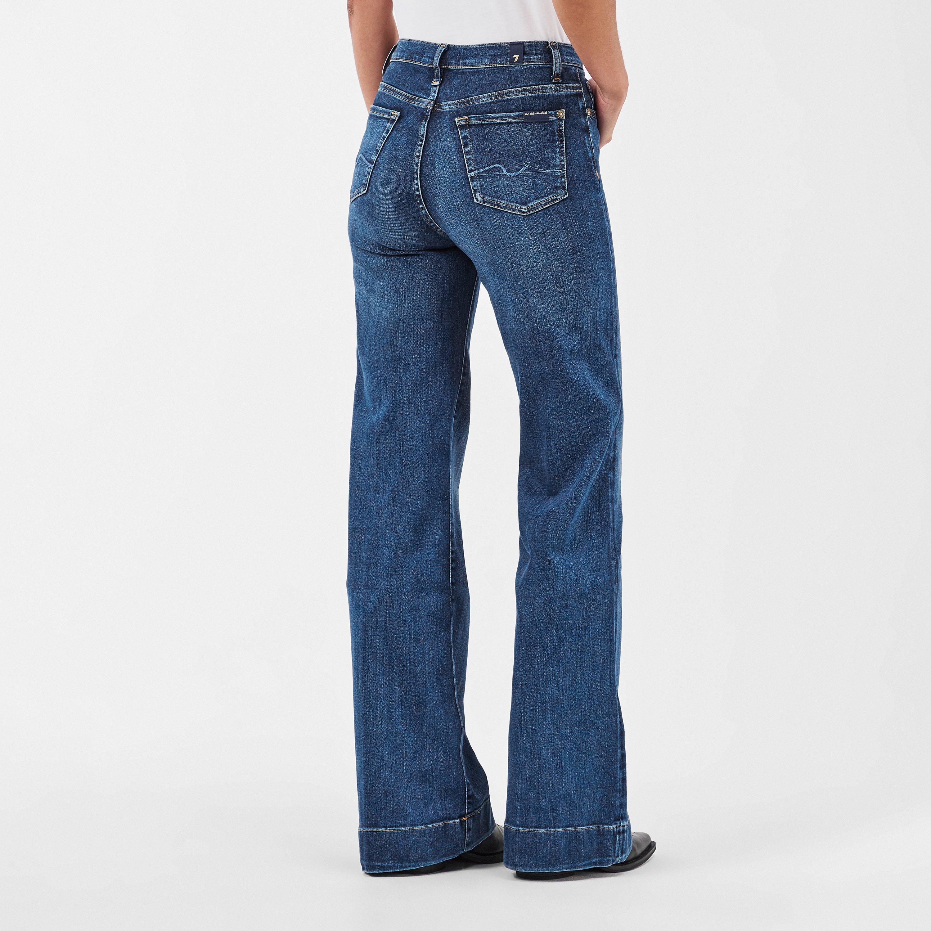 Mid Blue - 7 For All Mankind - Women's Modern Dojo Bootcut Jeans - 4